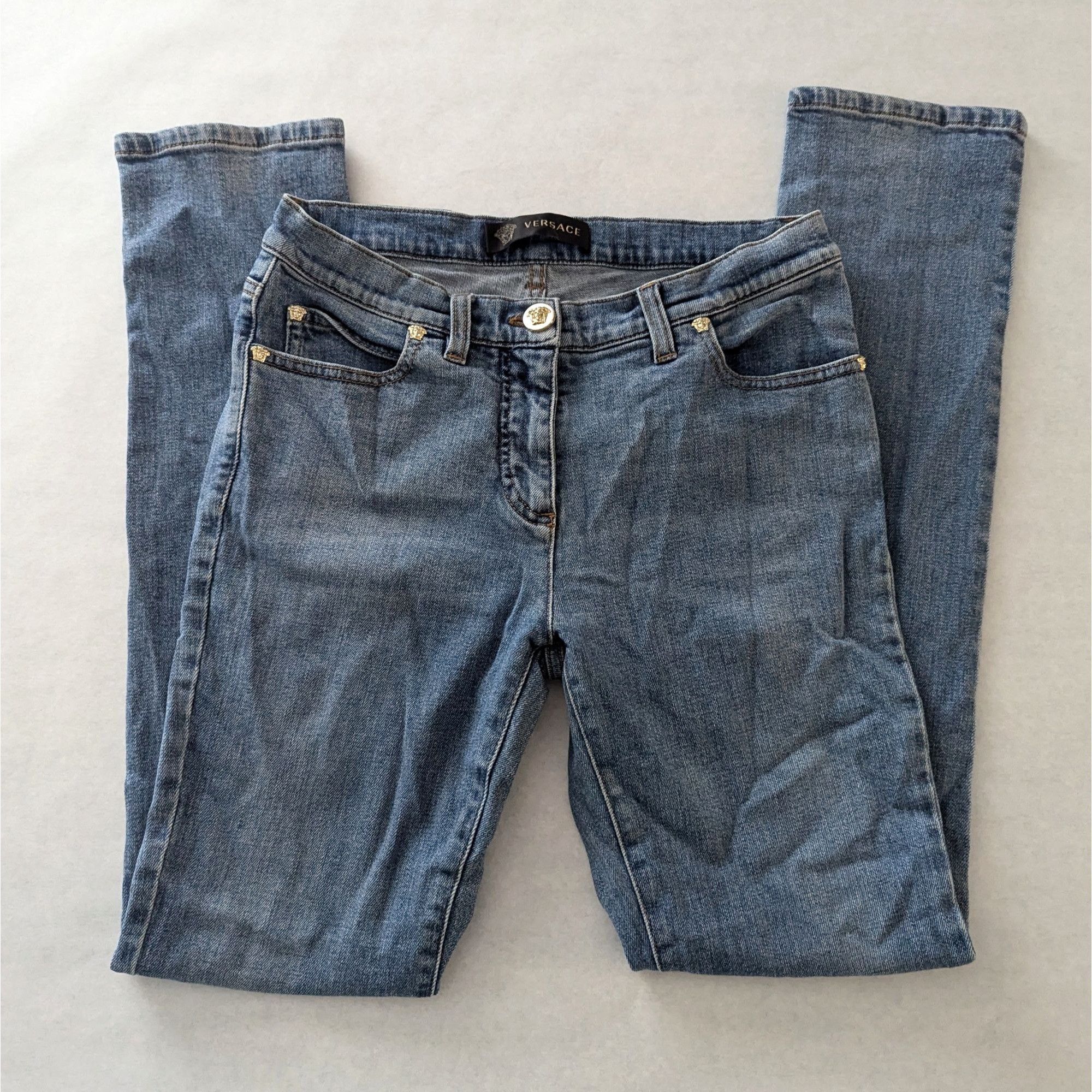 Versace Versace Women's Embroidered Jeans 28 Authentic Made In Italy Size 28" / US 6 / IT 42 - 8 Thumbnail