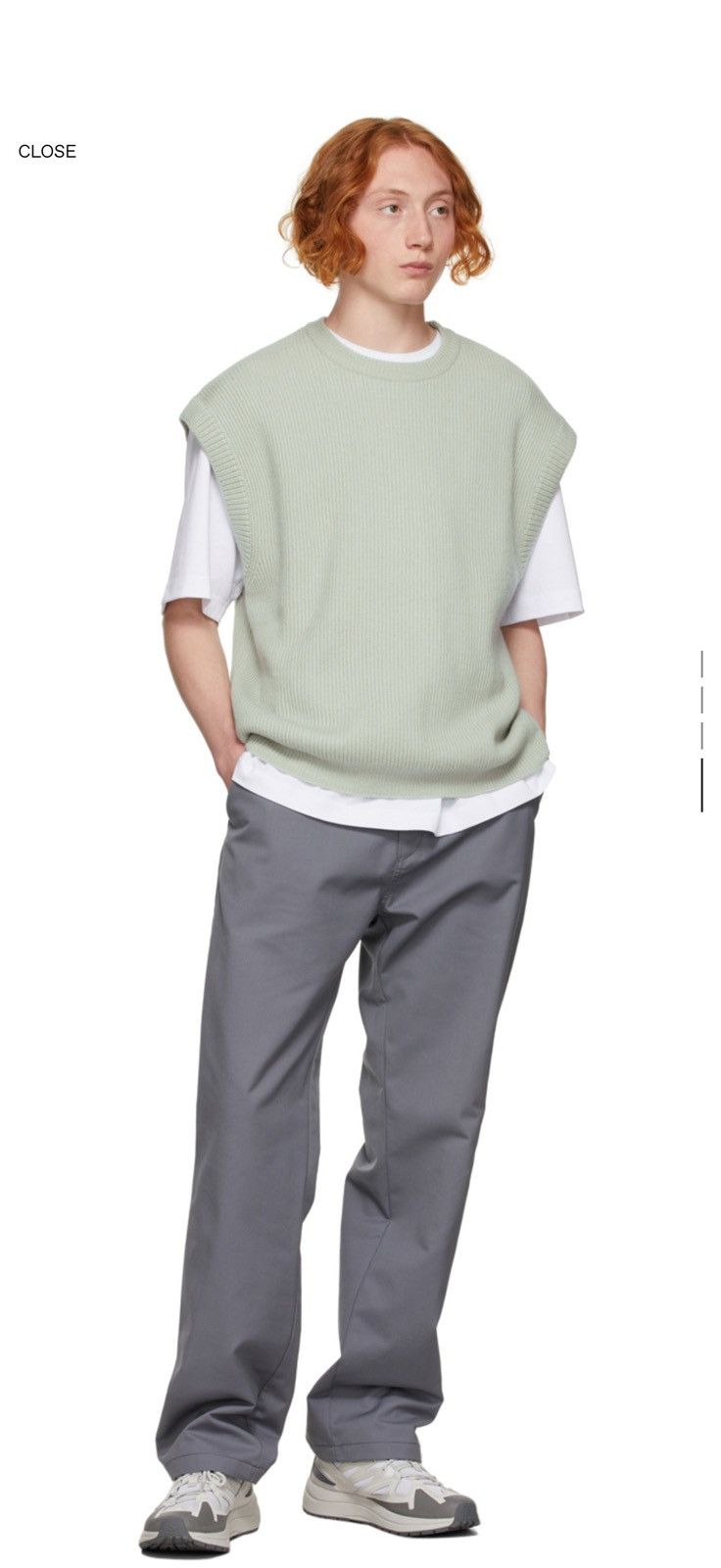 Solid Homme Solid Homme SS21 Sage Green Ribbed Knit Sweater Vest Size 46 Size US S / EU 44-46 / 1 - 1 Thumbnail