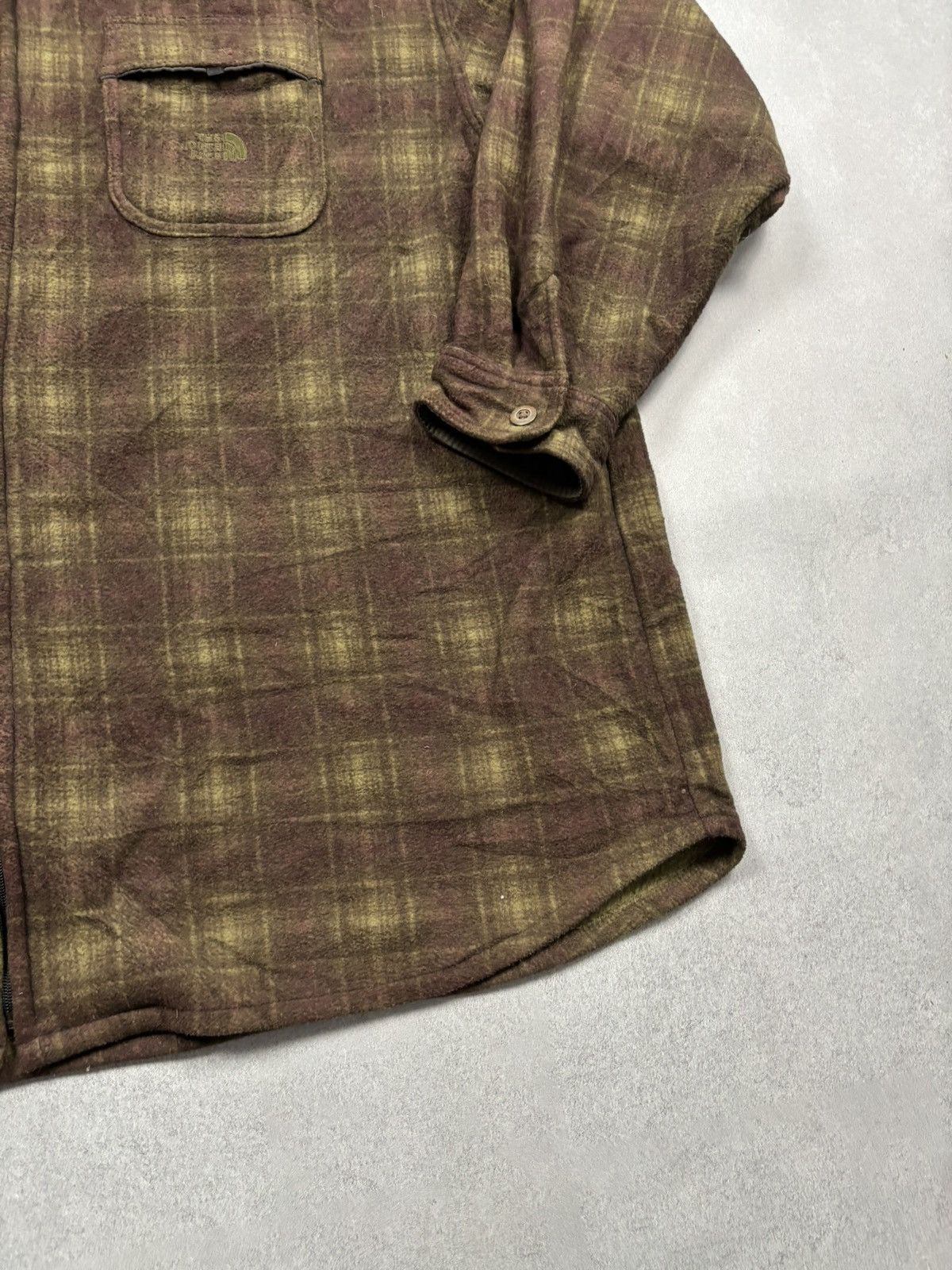 The North Face VTG 90s The North Face Plaid Fleece Lined Zip Up Overshirt Size US XXL / EU 58 / 5 - 3 Thumbnail