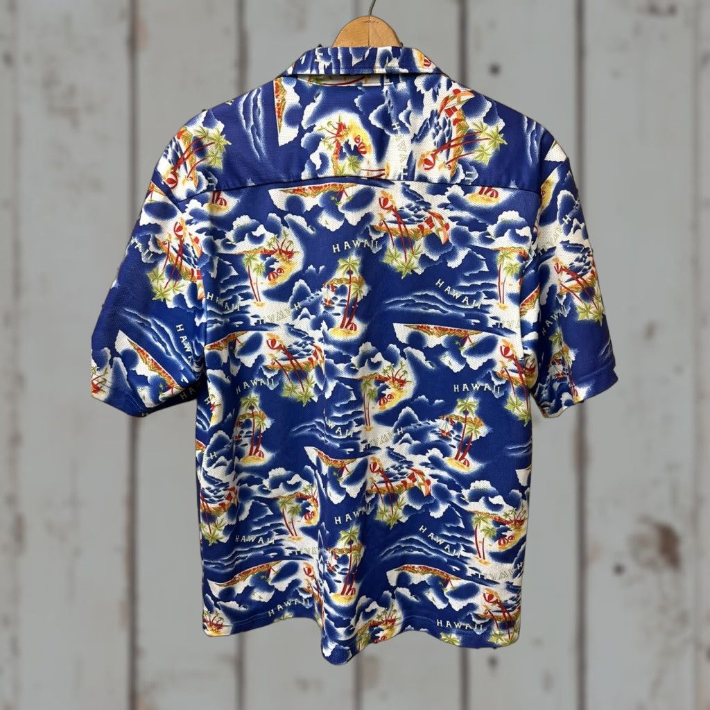 Vintage Vector Motorcycle Shirt Mens Large Button-Front Floral Short Sleeve Hawaiian Shirt Size US L / EU 52-54 / 3 - 1 Thumbnail