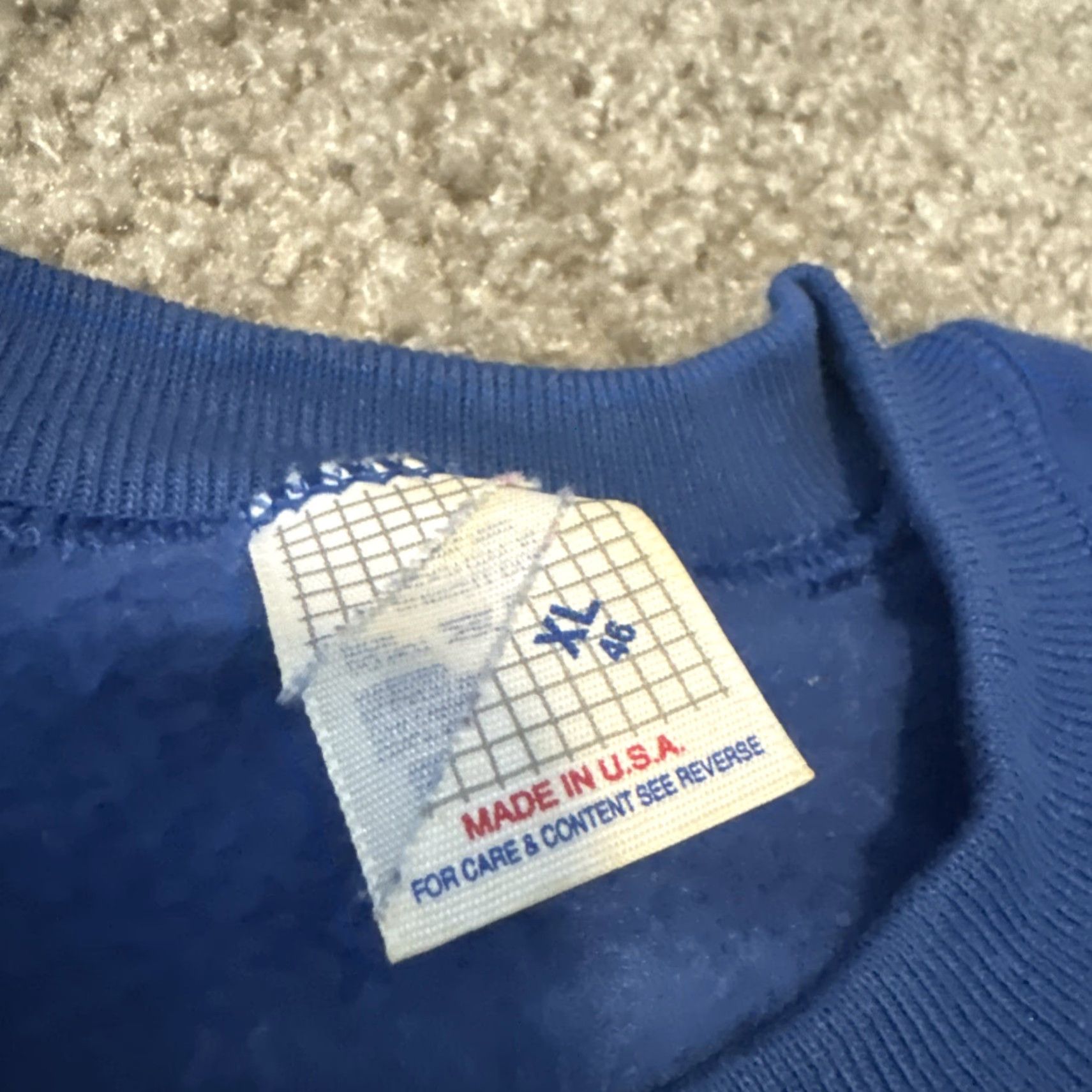 Jerzees VINTAGE Jerzees Sweatshirt Blue Crewneck 80s XL Men Pullover Size US XL / EU 56 / 4 - 4 Thumbnail