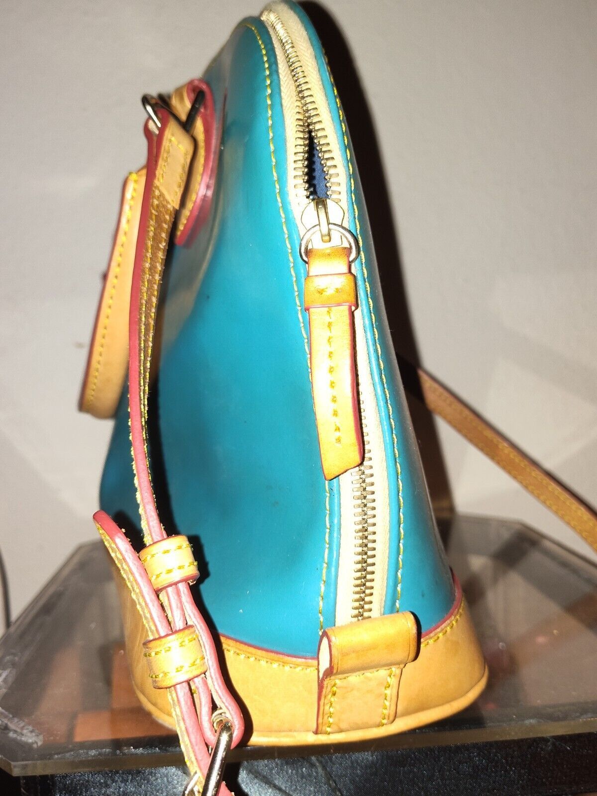 Dooney & Bourke Dooney and Bourke Darcy Turquoise Patent Leather Satchel Size ONE SIZE - 11 Thumbnail