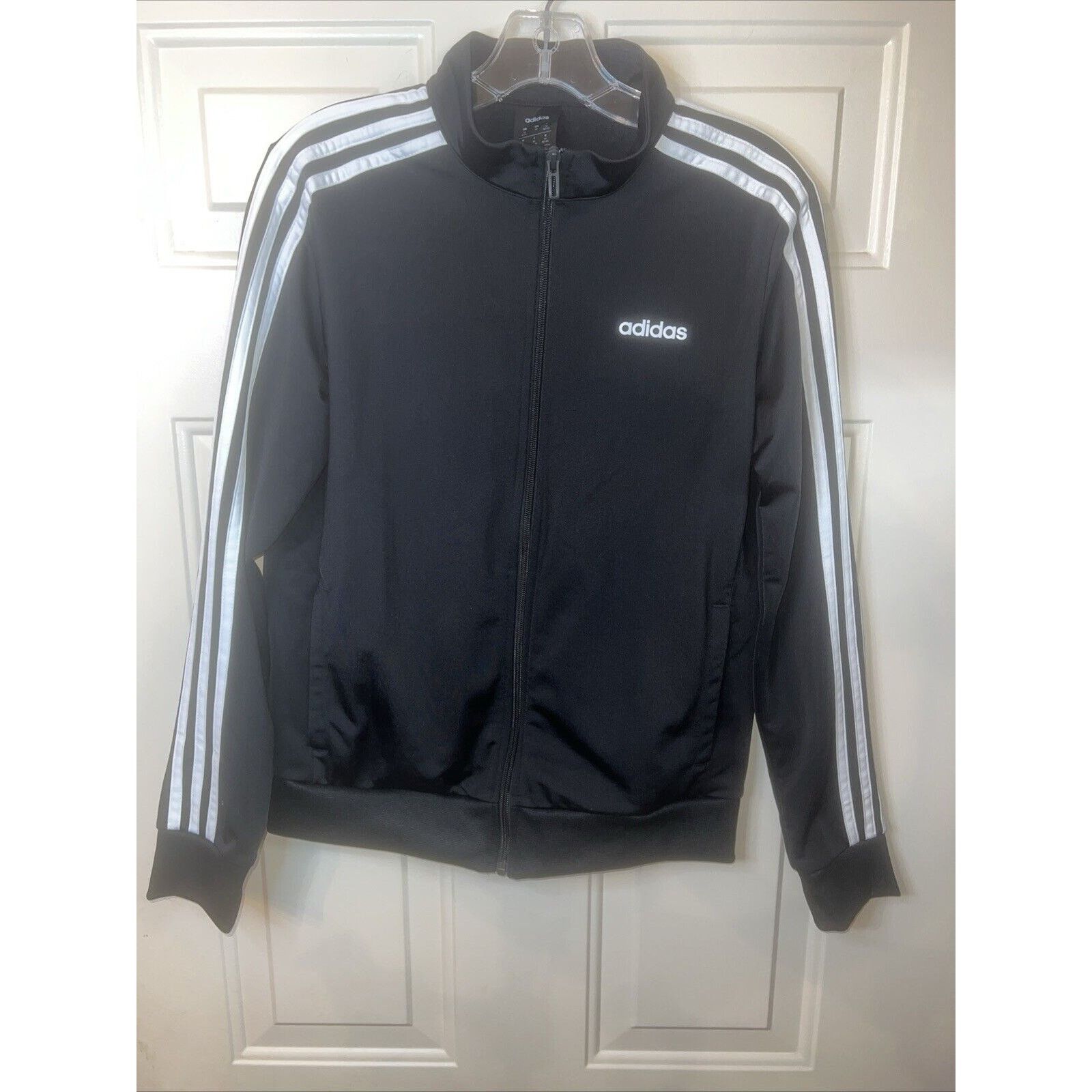 Adidas Adidas Track Jacket Mens Medium Black Windbreaker Sweatshirt Size US M / EU 48-50 / 2 - 1 Thumbnail