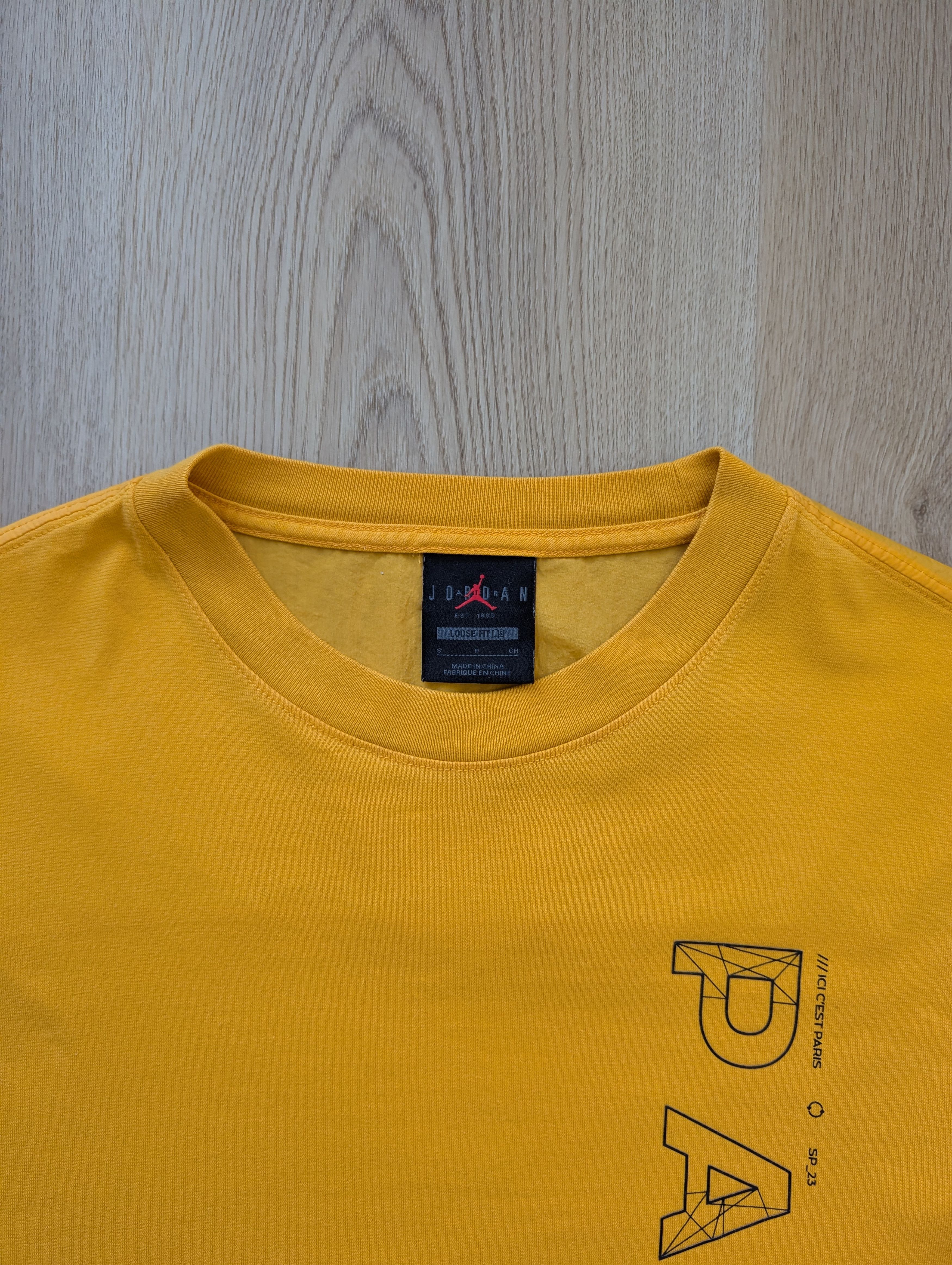 Jordan Brand Jordan x PARIS Saint-Germain Shirt Sweater Small Yellow Size US S / EU 44-46 / 1 - 2 Thumbnail
