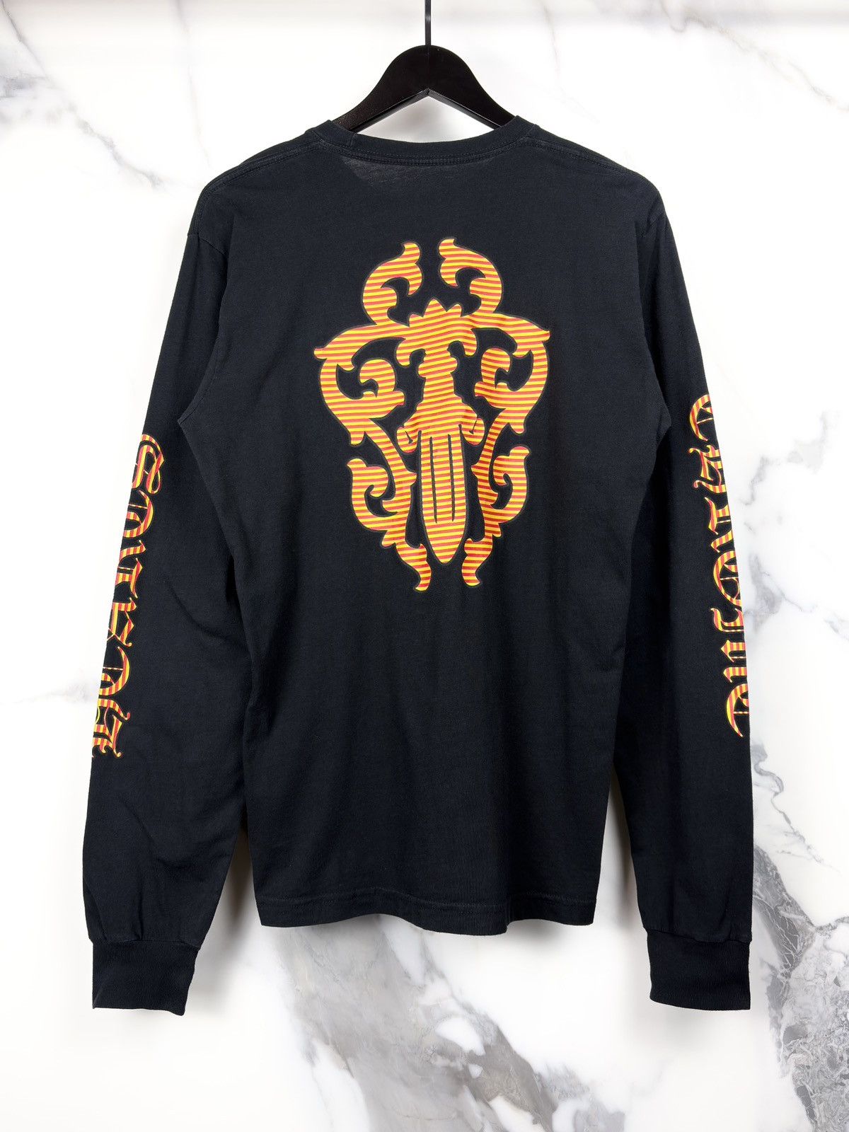 Chrome Hearts Chrome Hearts Hairy Dagger Striped Orange Longsleeve Tshirt Size US L / EU 52-54 / 3 - 1 Thumbnail