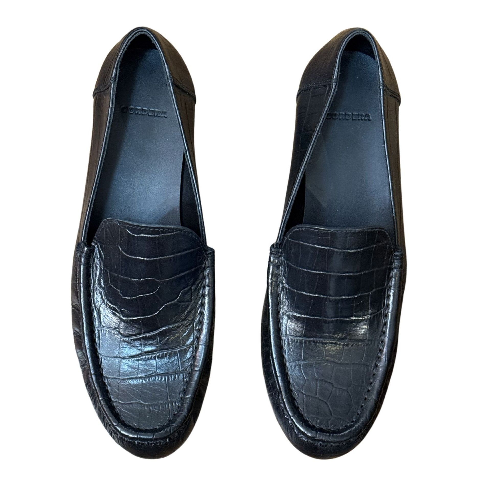 Other CORDERA Leather Loafer Black Croco NWOB $519 Sz 40 Size US 10 / IT 40 - 2 Thumbnail