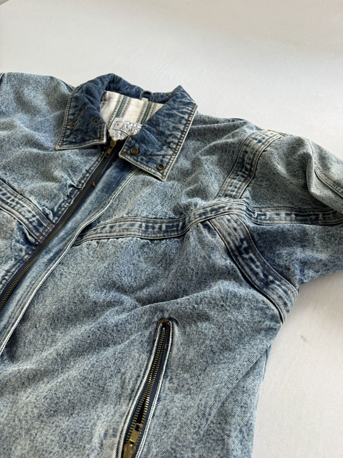 Vintage Vintage bomber denim jacket y2k 90s Size US L / EU 52-54 / 3 - 6 Thumbnail