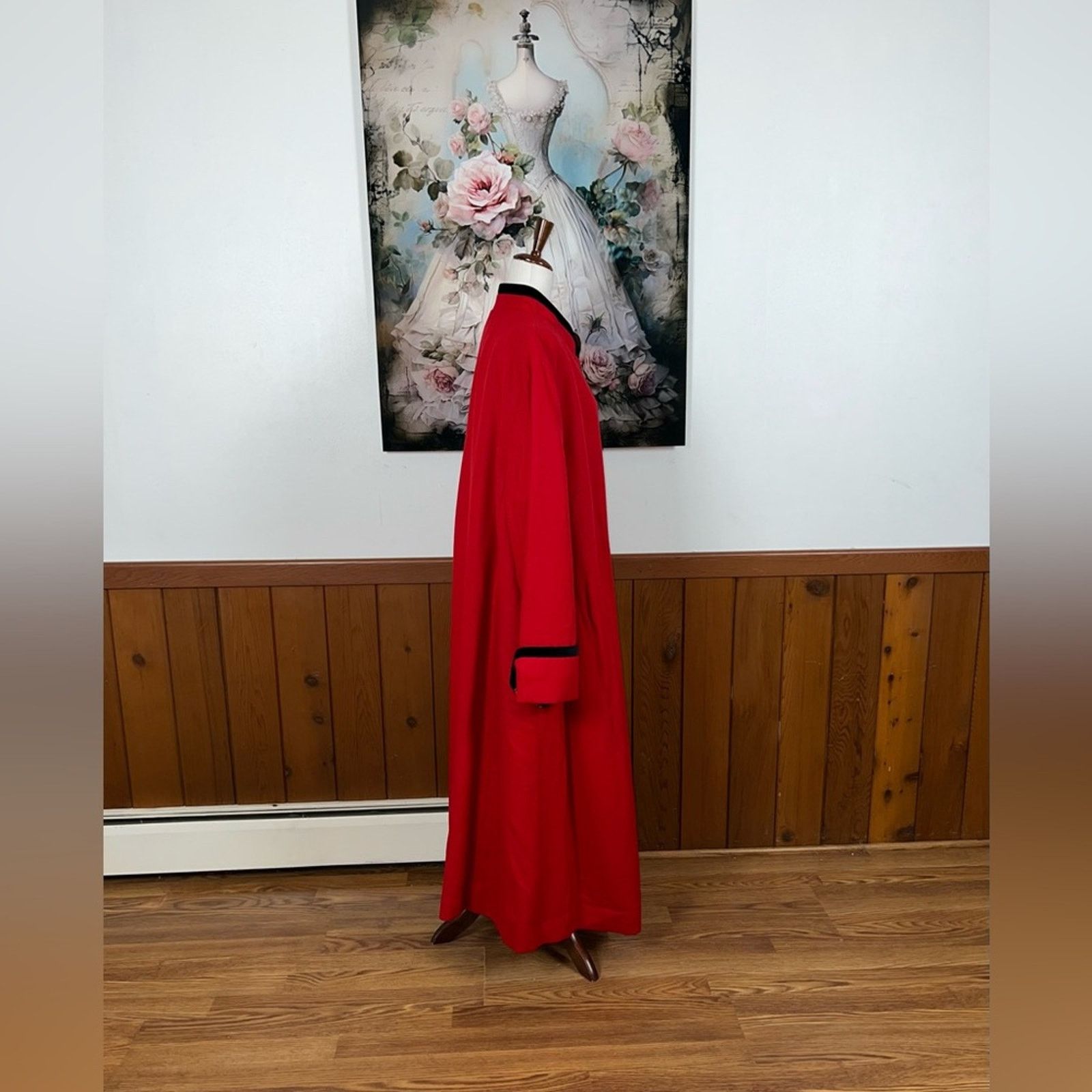 Vintage Fabulous New Vintage 90s Harve’ Benard Velvet Trim Wool Coat Size 4XL / US 24-26 - 5 Thumbnail