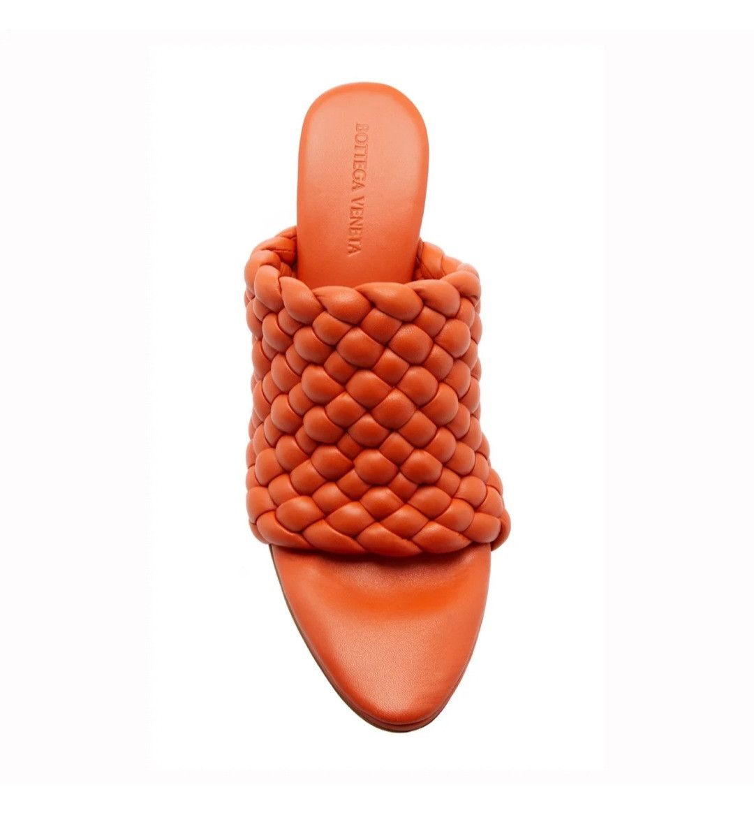 Bottega Veneta Bottega Veneta Intrecciato Weave Leather Orange Mules Sz 38 Size US 8 / IT 38 - 5 Thumbnail