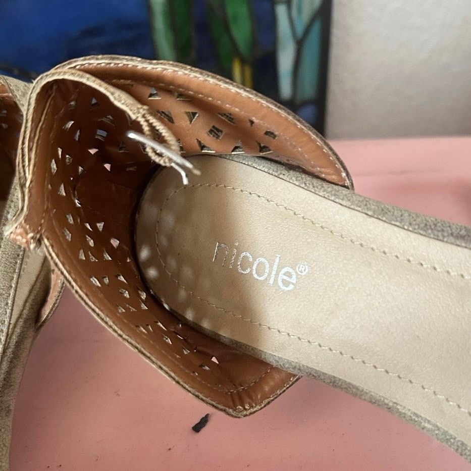 Other nicole beige rhinestone stone strap flats Size US 9 / IT 39 - 4 Thumbnail