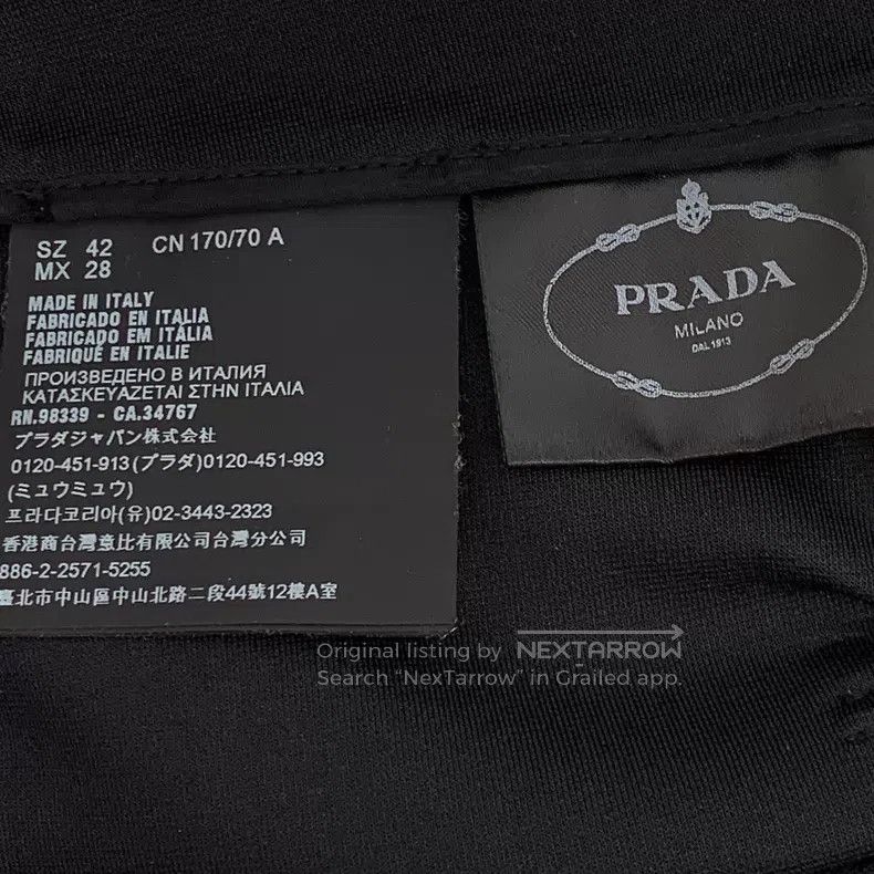 Prada Prada Black logo letter logo casual skirt Size 27" / US 4 / IT 40 - 7 Thumbnail