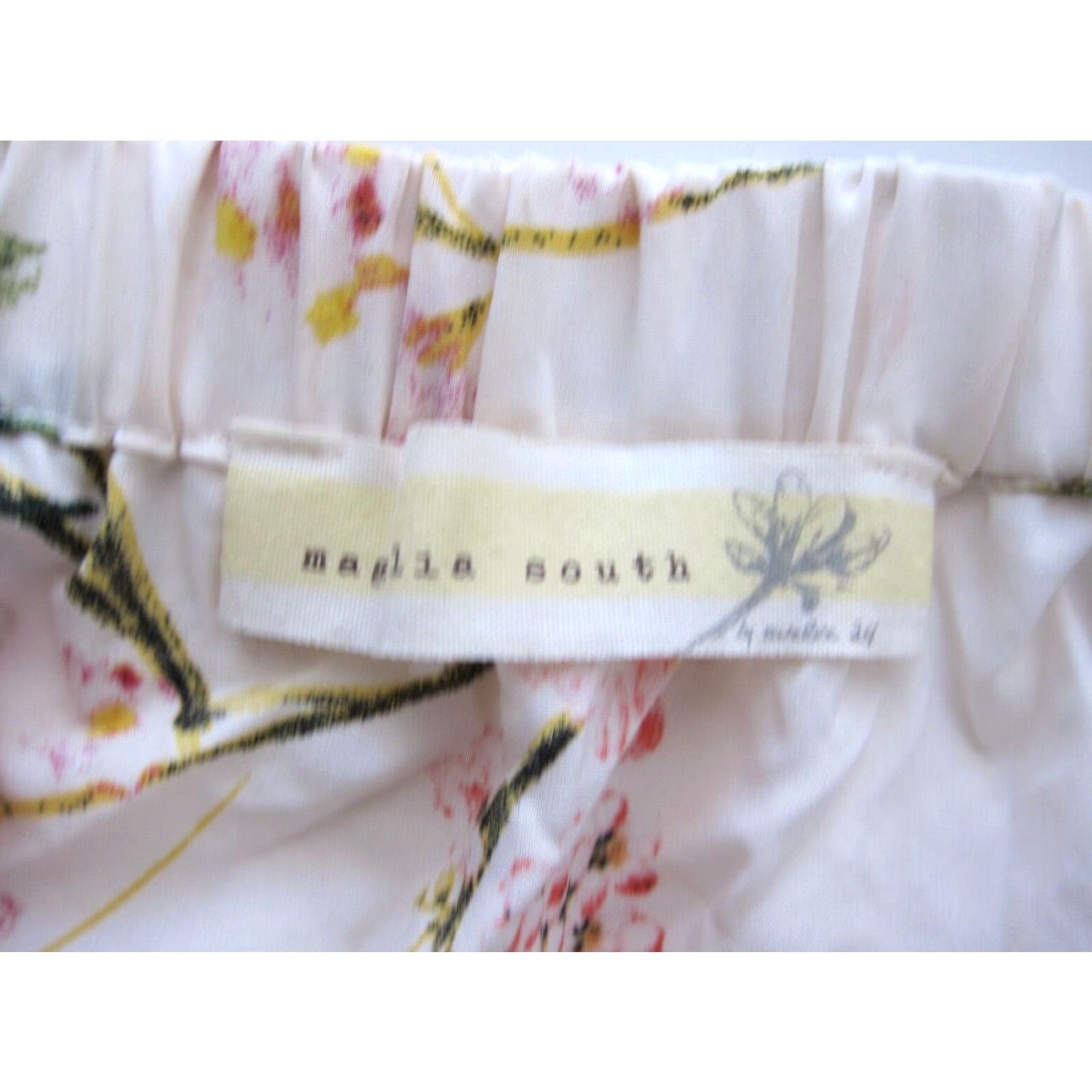 Pinko Magnolia South Stretch Pink Green Yellow Floral Off Shoulder Tunic Dress Small Size S / US 4 / IT 40 - 3 Thumbnail