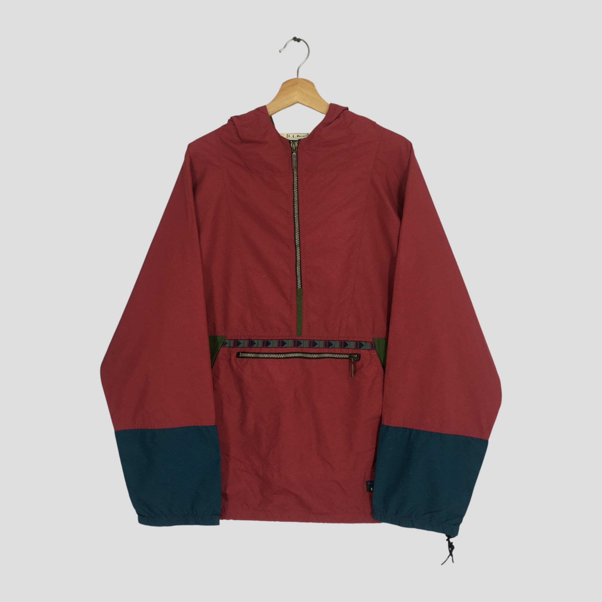 L.L. Bean Vintage 90s L.L Bean Sportswear Usa Anorak Jacket Size US L / EU 52-54 / 3 - 1 Thumbnail