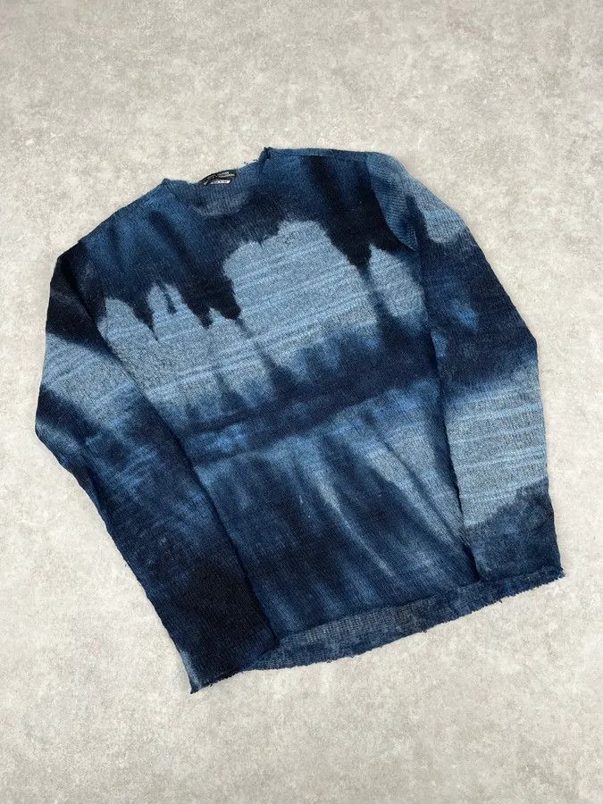Daniele Alessandrini 2000s Daniele Alessandrini Dark Blue Shadow Sweater Size US XS / EU 42 / 0 - 6 Thumbnail