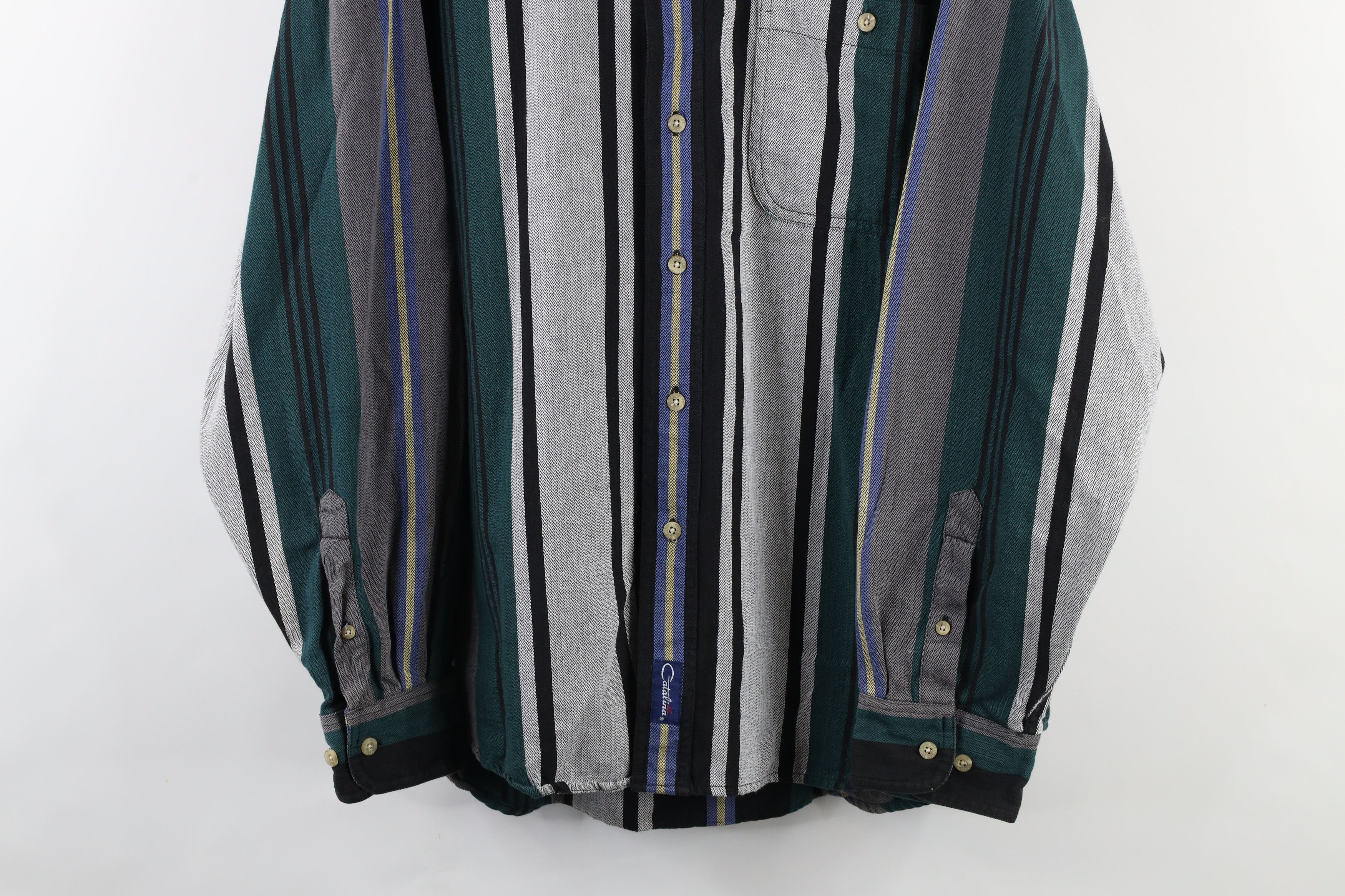 Vintage Vintage 90s Streetwear Heavyweight Flannel Button Down Shirt Size US L / EU 52-54 / 3 - 3 Thumbnail