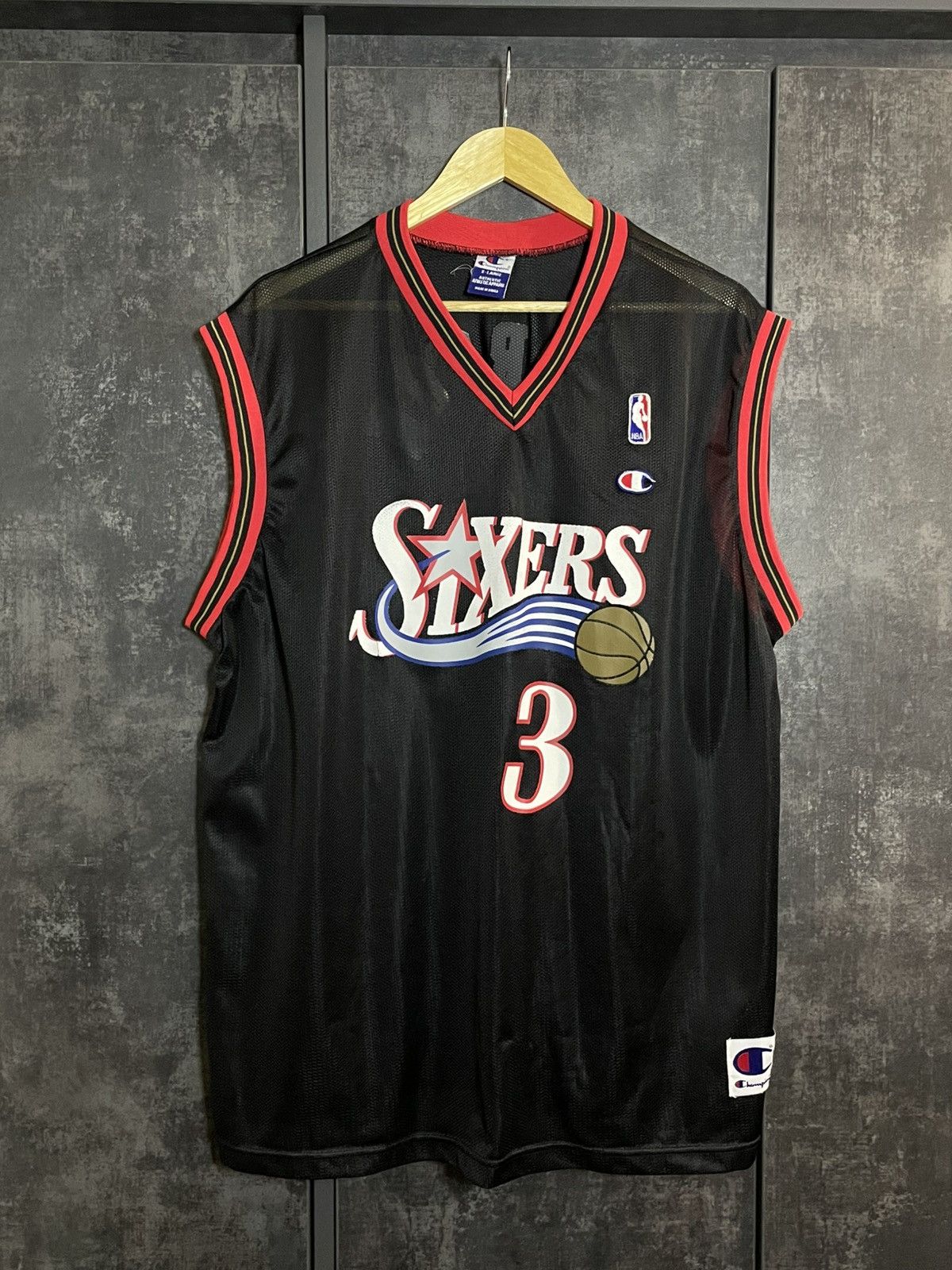 Champion Vintage 98s Iverson Philadelphia Sixers Jersey Basketball Size US XL / EU 56 / 4 - 1 Thumbnail