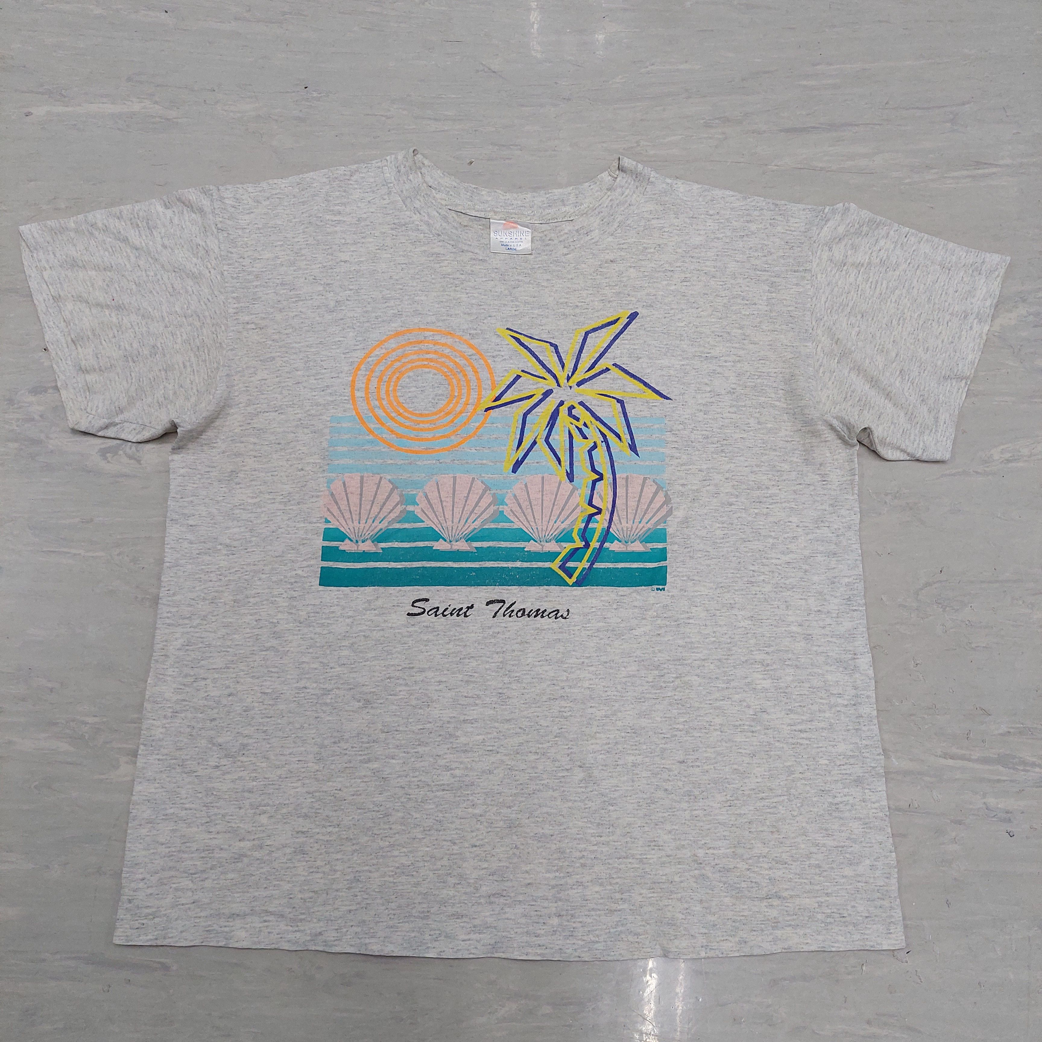 Vintage vintage 90s tropical graphic saint thomas t-shirt Size US L / EU 52-54 / 3 - 1 Thumbnail