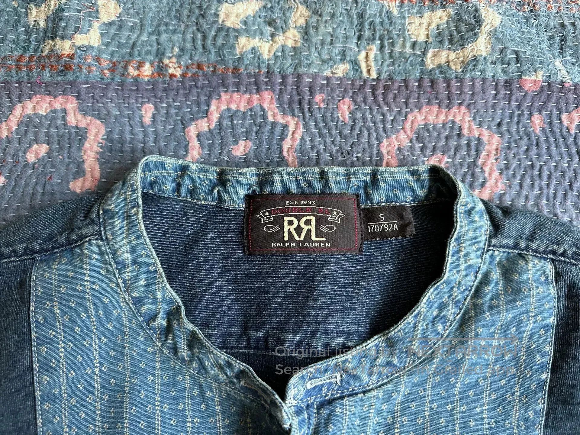 RRL Ralph Lauren rrl indigo dye striped t. Size US S / EU 44-46 / 1 - 3 Thumbnail