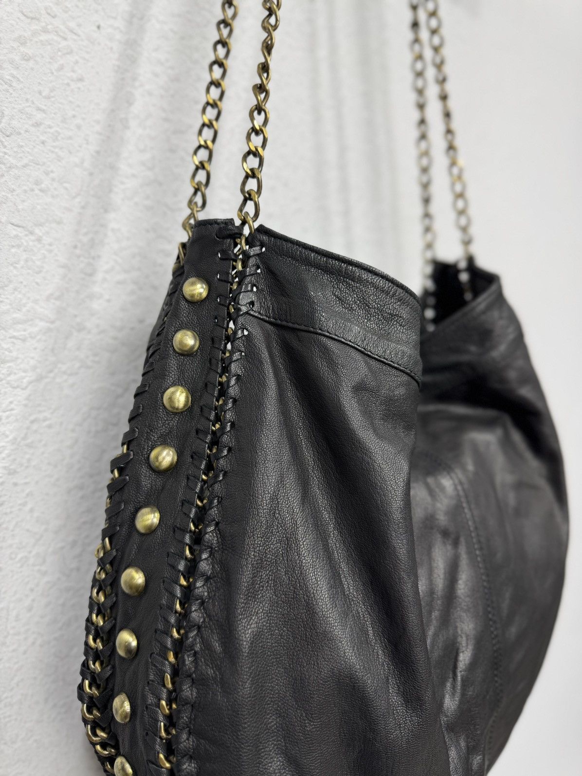 A.S.98 Vintage Leather Bag AS 98 style Metal Sling Bag Gothic GOA Size ONE SIZE - 6 Thumbnail