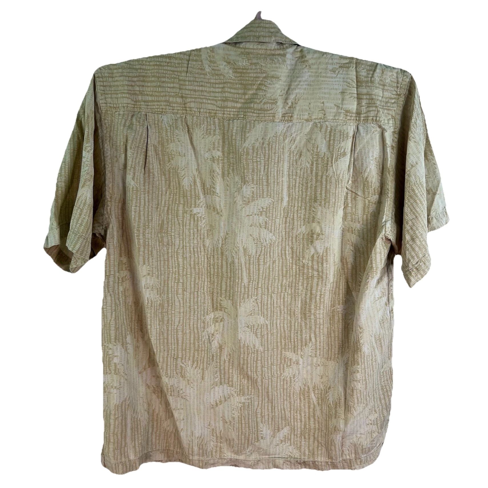 Tommy Bahama Tommy Bahama Shirt Adult Large Beige Silk Floral Button-Up Short Sleeve Hawaiian Mens Size US L / EU 52-54 / 3 - 6 Thumbnail