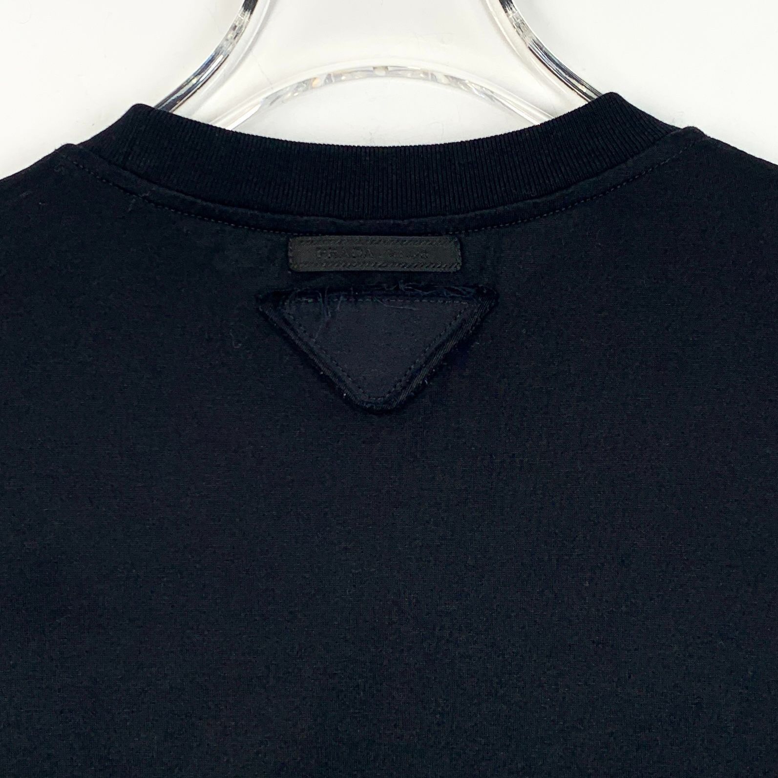 Prada Prada Black Floral Print Cotton Crew Neck Short Sleeve T-Shi Size XS / US 0-2 / IT 36-38 - 4 Thumbnail
