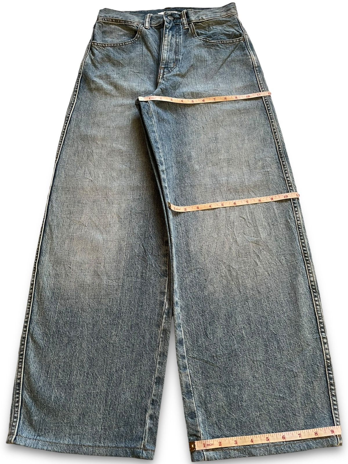 Lemaire × Uniqlo Vintage Uniqlo U Lemaire Blue Wash Baggy Jeans Size US 28 / EU 44 - 13 Thumbnail