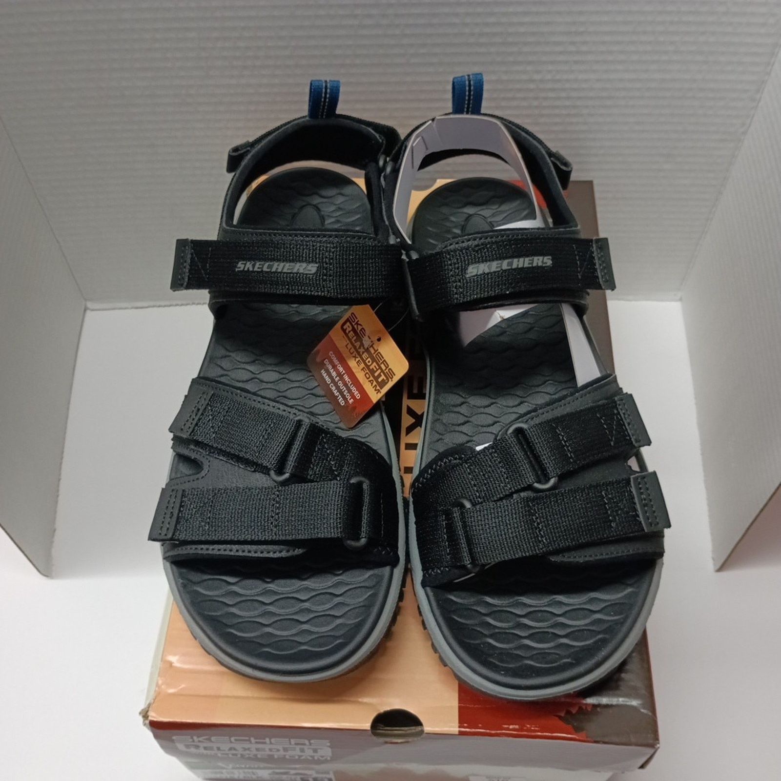 SKECHERS Skechers Prewitt Rio Black Men's Sandals Size 13 205478/BLK Size US 13 / EU 46 - 3 Thumbnail