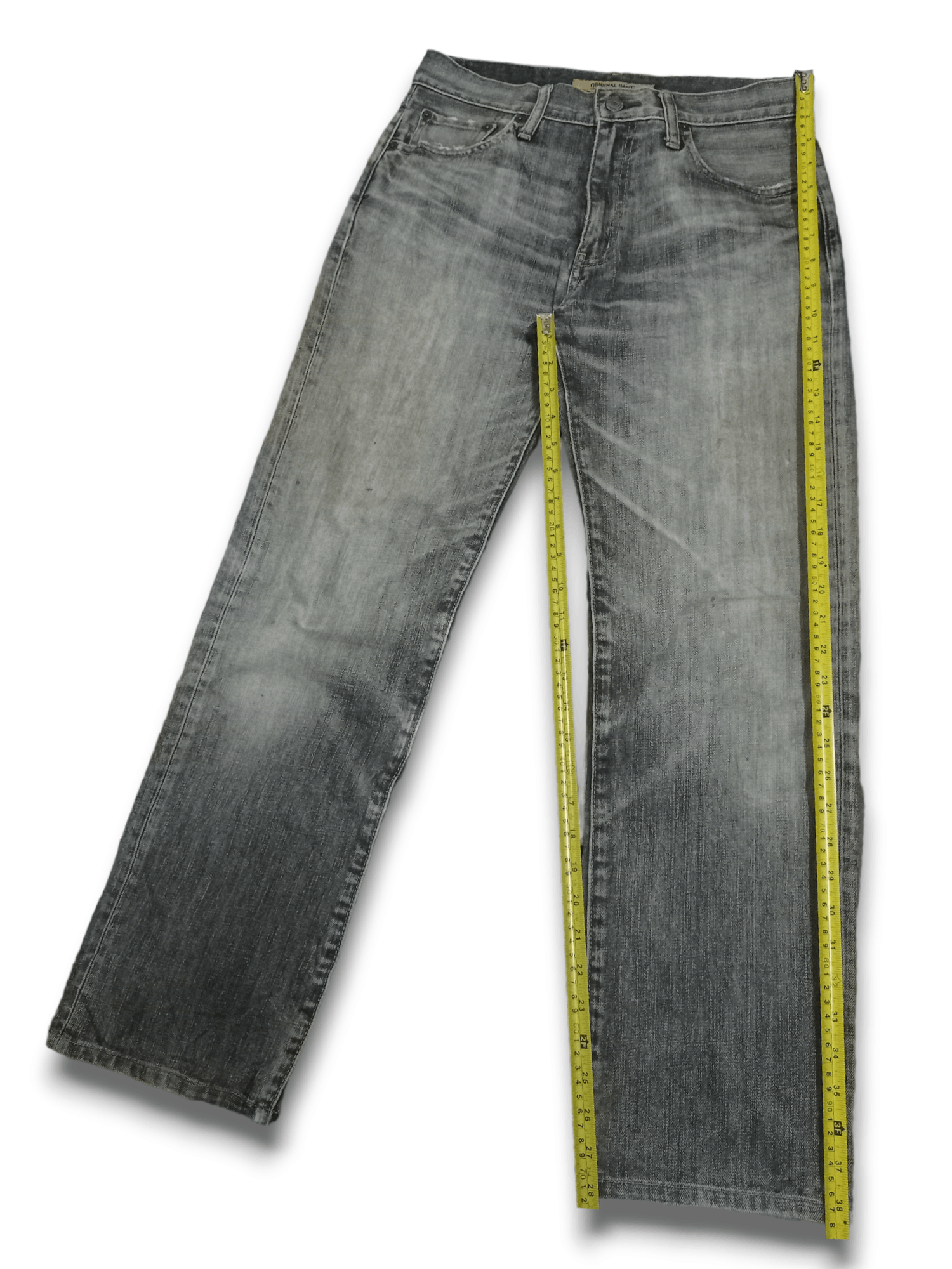 Japanese Brand × Uniqlo S002 Vintage Japanese Uniqlo Grey Loose Jeans 30x28 Size US 30 / EU 46 - 10 Thumbnail