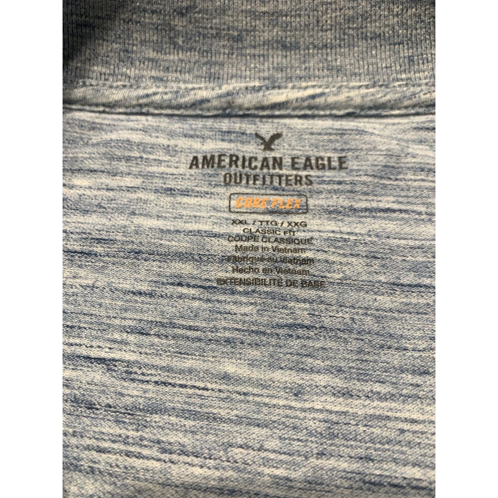 American Eagle Outfitters AMERICAN EAGLE Core Flex Classic Fit Polo, Men's XXL, Blue, Short Sleeve, American Size US XXL / EU 58 / 5 - 5 Thumbnail