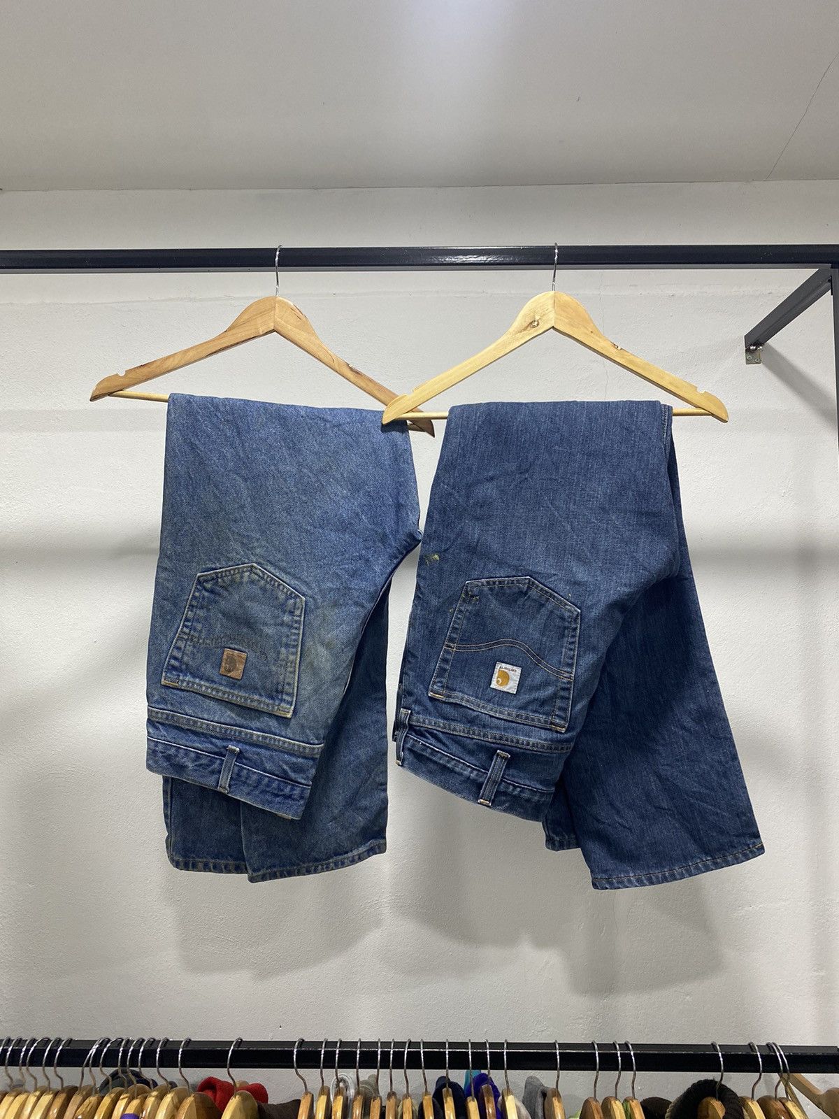 Carhartt × Vintage Carhartt Blue Denim 90s Size US 35 - 1 Thumbnail