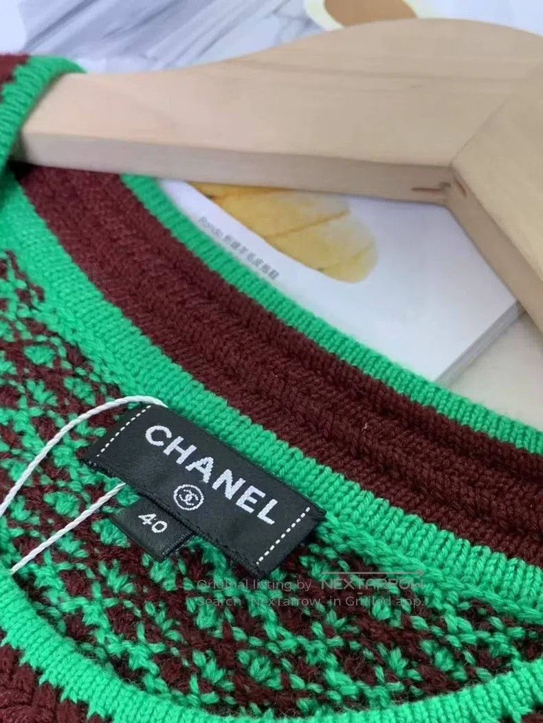 Chanel Chanel Colour block sleeveless knitted dress Size S / US 4 / IT 40 - 4 Thumbnail