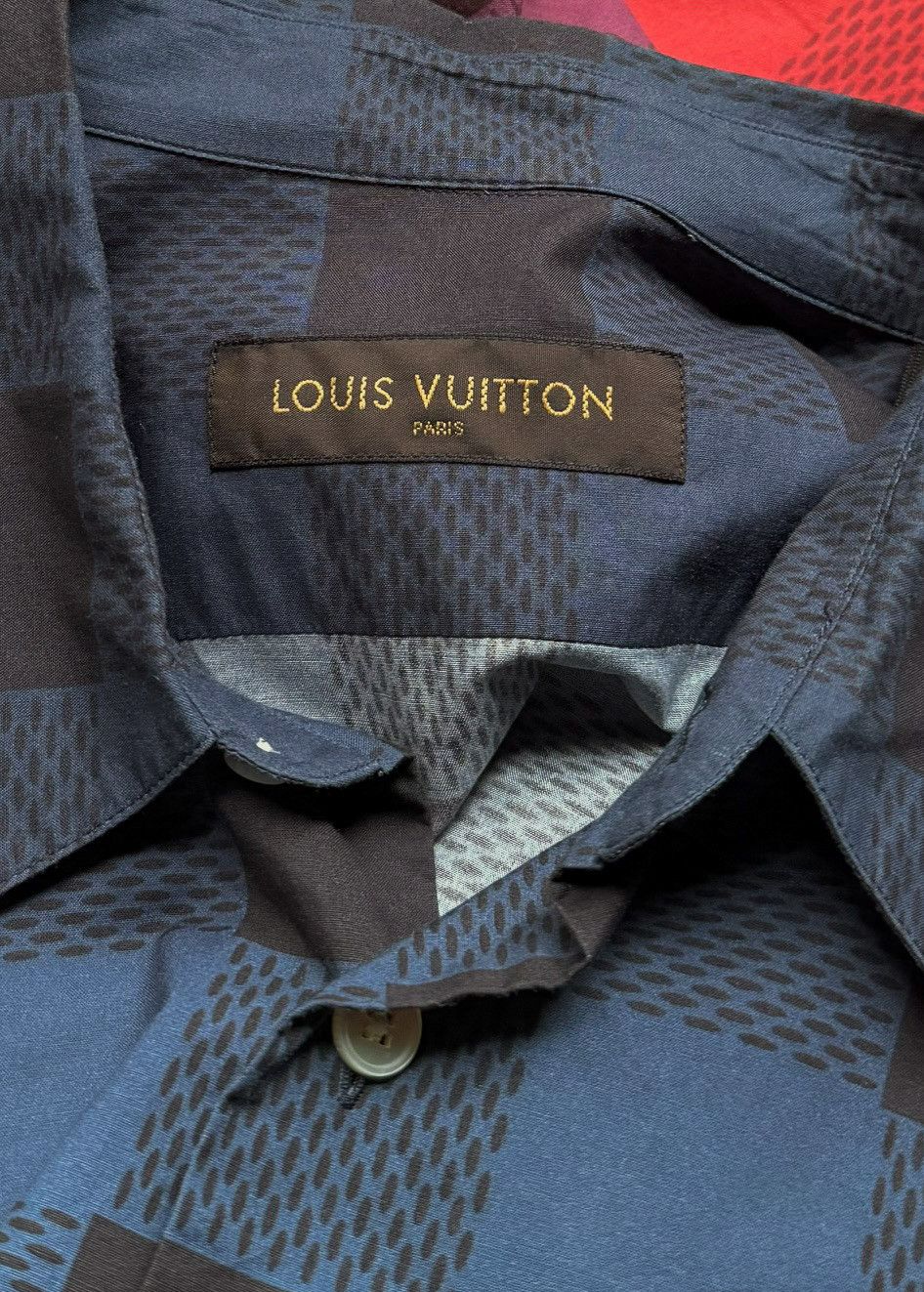 Louis Vuitton Louis Vuitton 2014 Gradient Plaid Print Short Sleeves Shirt Size US XL / EU 56 / 4 - 5 Thumbnail