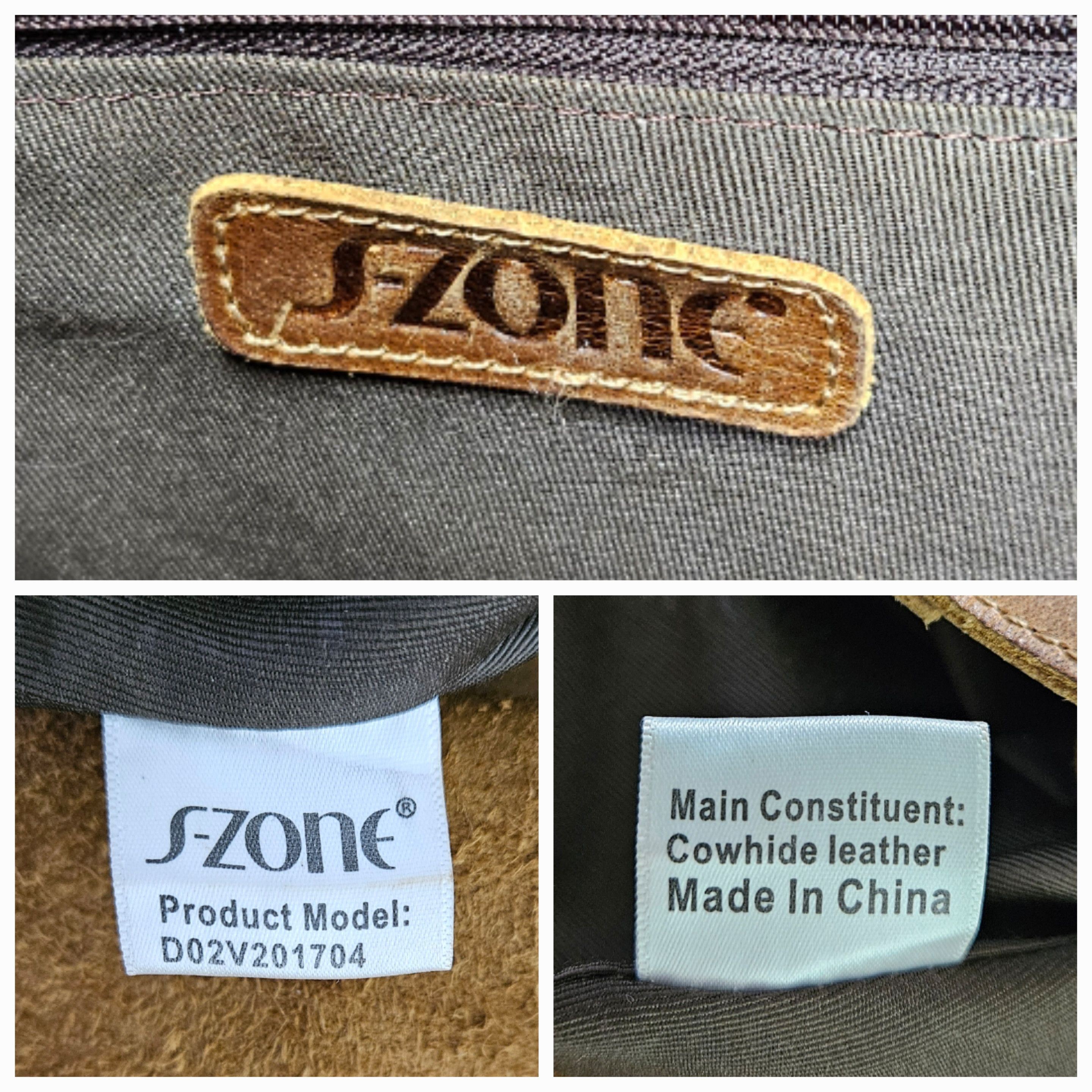 Other S-Zone 11x13x5.5" Backpack Unisex Leather Brown Adjustable Size ONE SIZE - 11 Thumbnail