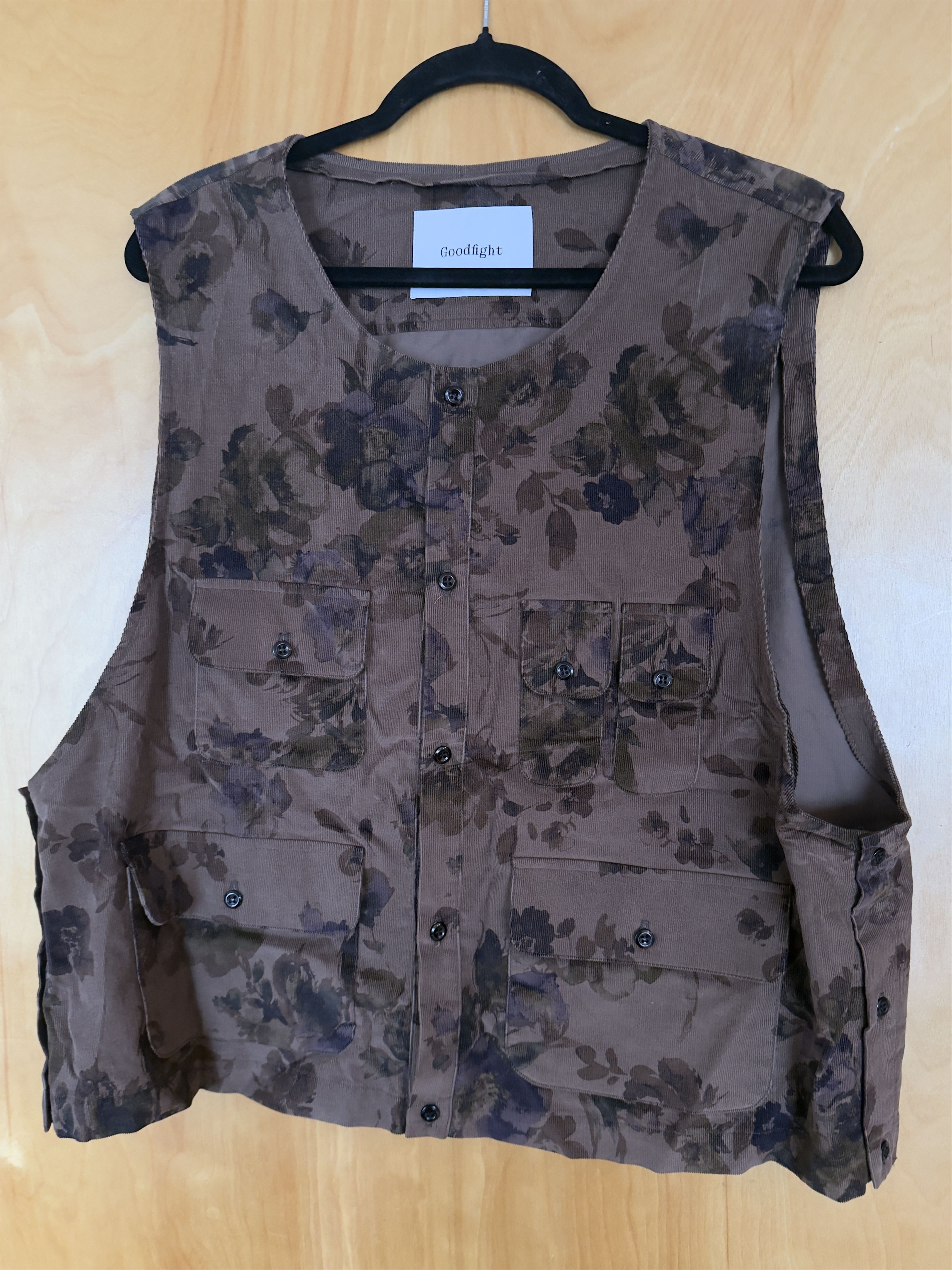 Goodfight Goodfight Corduroy Brown Vest - Large Size 38L - 1 Thumbnail