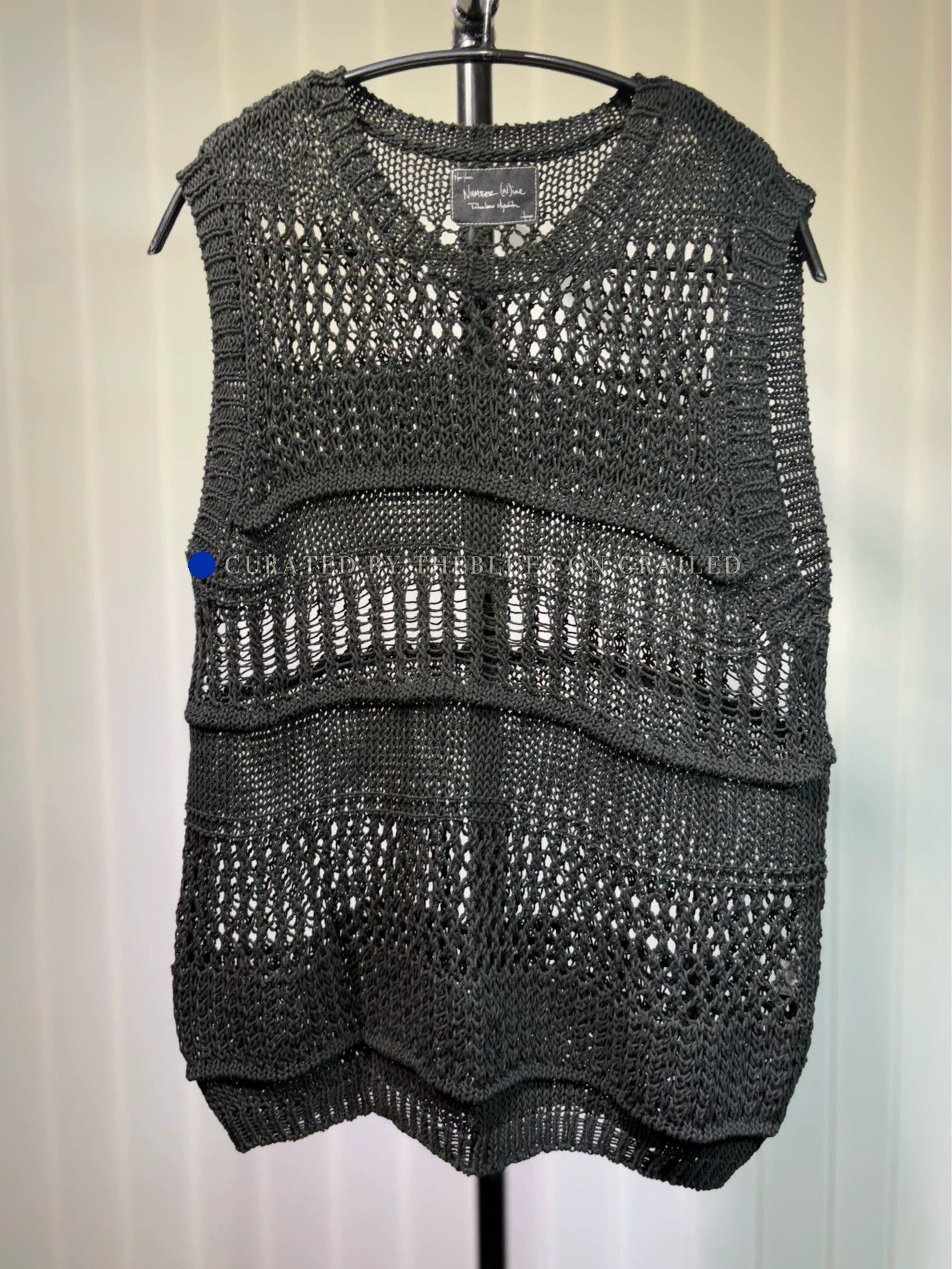 Numbers Vintage Openwork Vest in Black Size US L / EU 52-54 / 3 - 1 Thumbnail