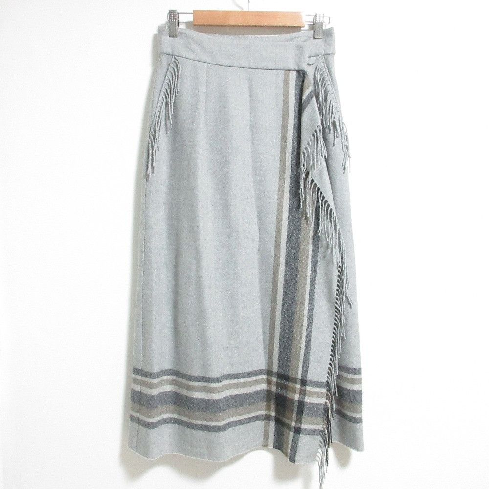Other Other ebure Fringe Wool Long Skirt Others Skirts DUTY FREE for USA Size ONE SIZE - 1 Thumbnail