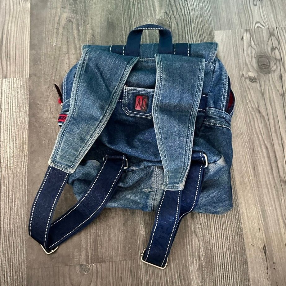Fubu FLAWED vintage denim red fubu backpack Size ONE SIZE - 3 Thumbnail