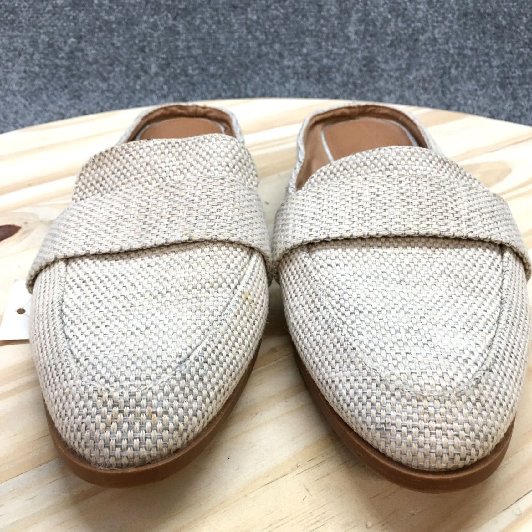 Vintage Universal Thread Sandals Womens 9.5 Beige Fabric Slip On NEW Size US 10 / IT 40 - 6 Thumbnail