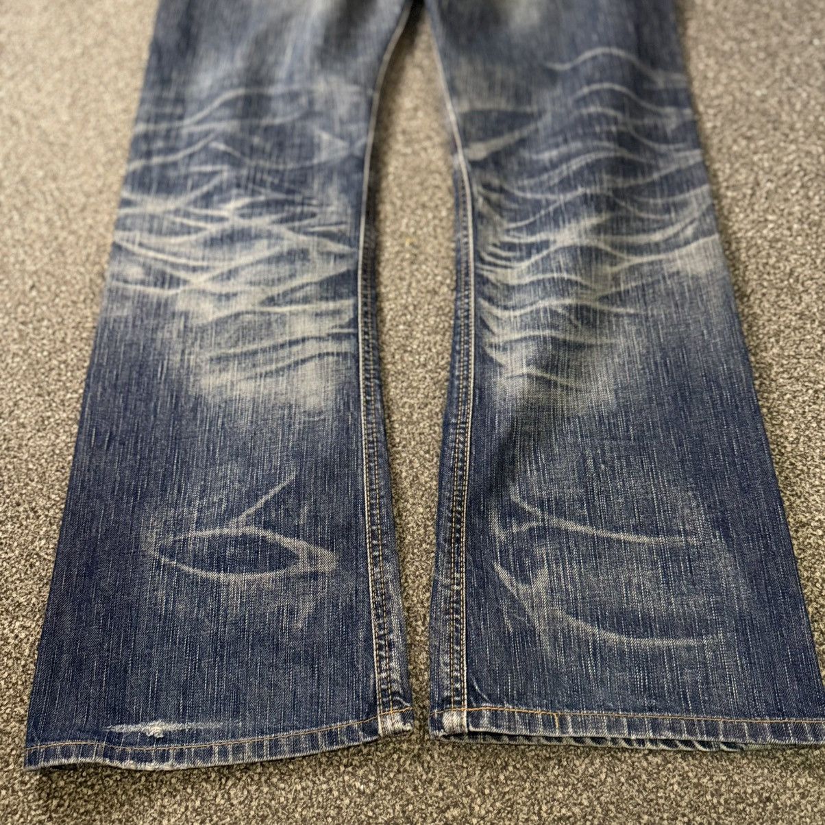 Edwin Insane‼️ Flared Vintage Distressed Edwin 511 Whisker Clawmark Size US 32 / EU 48 - 11 Thumbnail