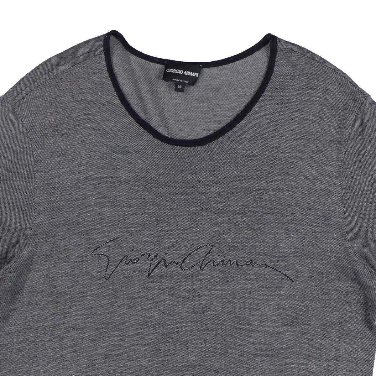 Giorgio Armani GIORGIO ARMANI Men's Crew Neck Silk Short Sleeve T-Shirt K18 Size US M / EU 48-50 / 2 - 6 Thumbnail