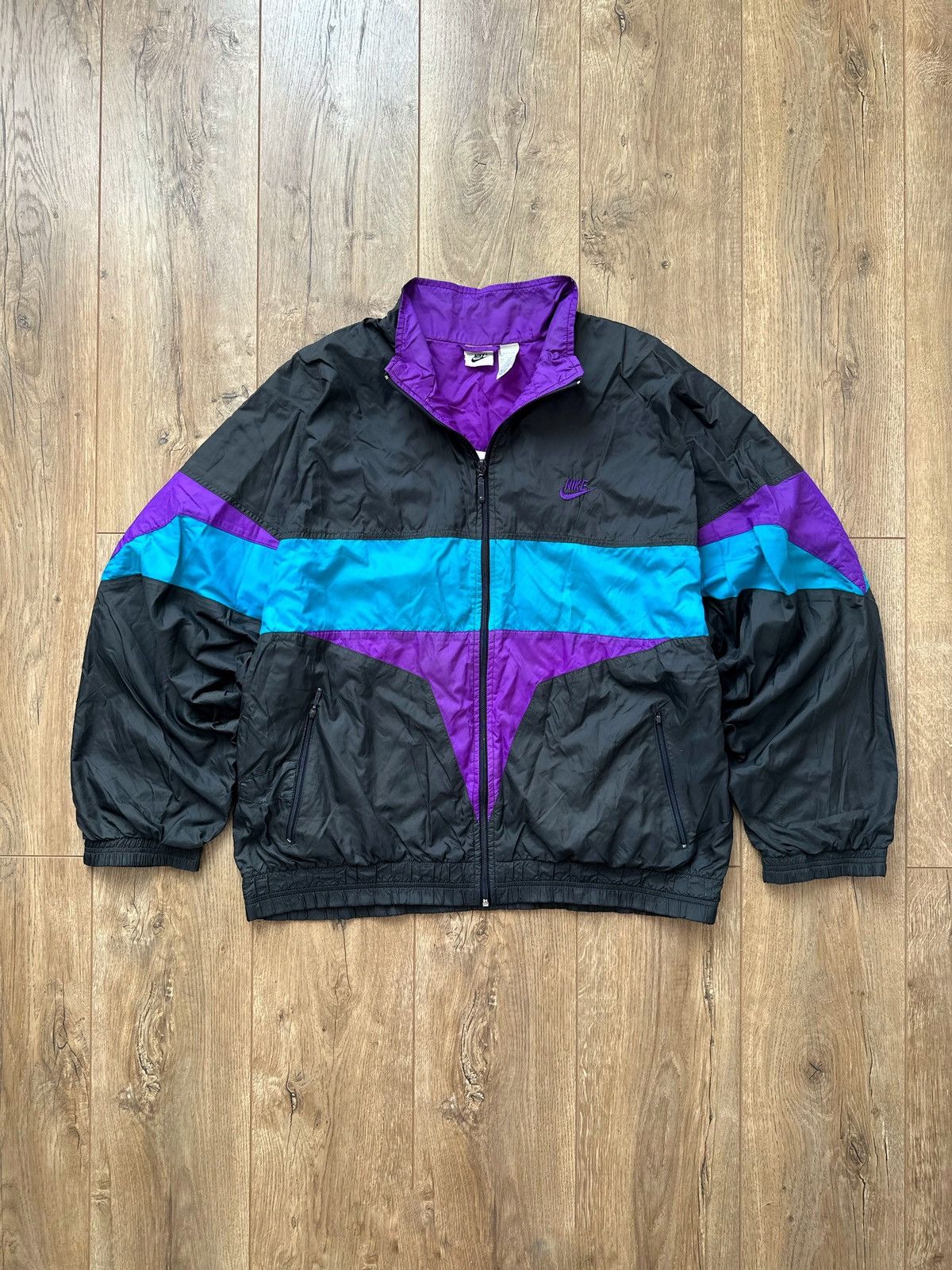 Nike Nike Swoosh y2k 90s Oversized Nylon Track jacket | Grailed