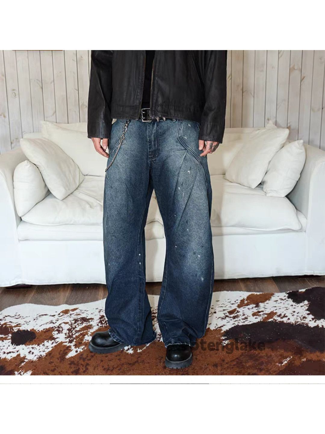 Jean xtl vintage wide Leg loose hiphop carpenter Stain jeans Size US 36 / EU 52 - 6 Thumbnail