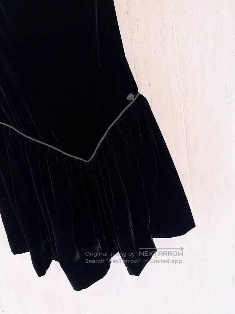 Chanel Chanel 22C Early Spring Vacation Black Velvet Bra Dress Size XXS / US 00 / IT 34 - 3 Thumbnail