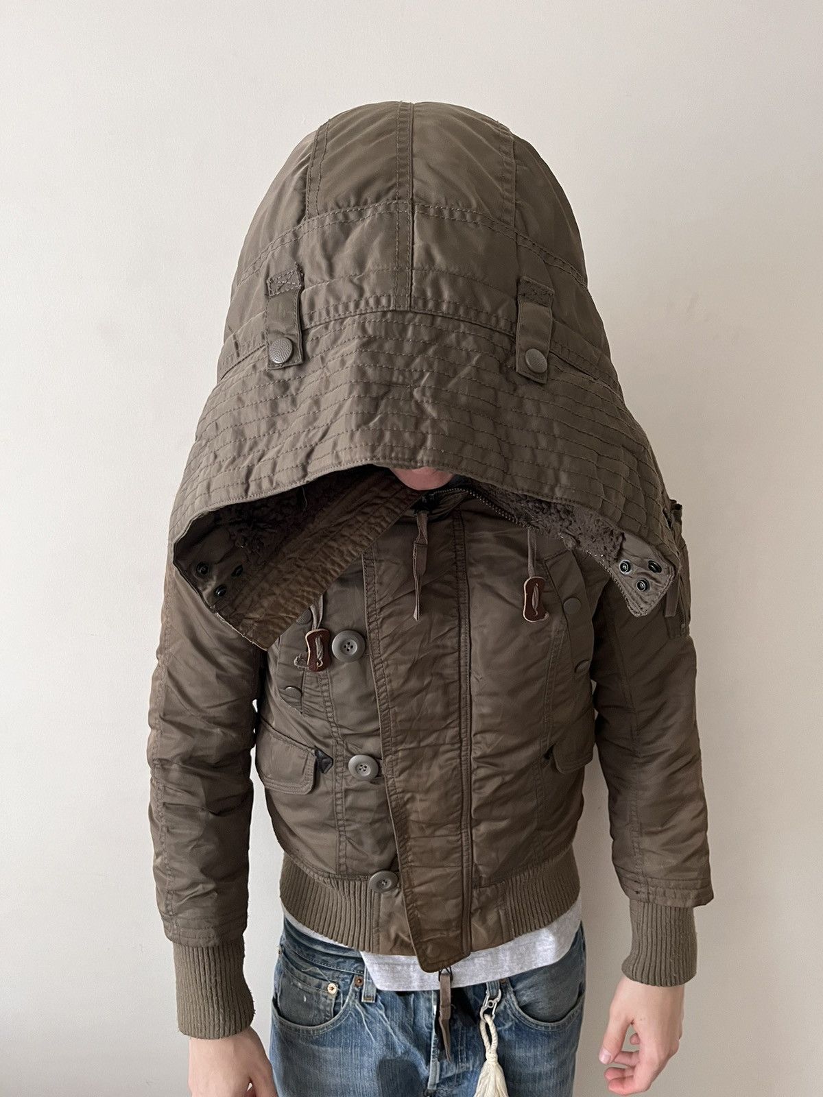 Japanese Brand G.O.A fur hooded bomber Size US S / EU 44-46 / 1 - 12 Thumbnail