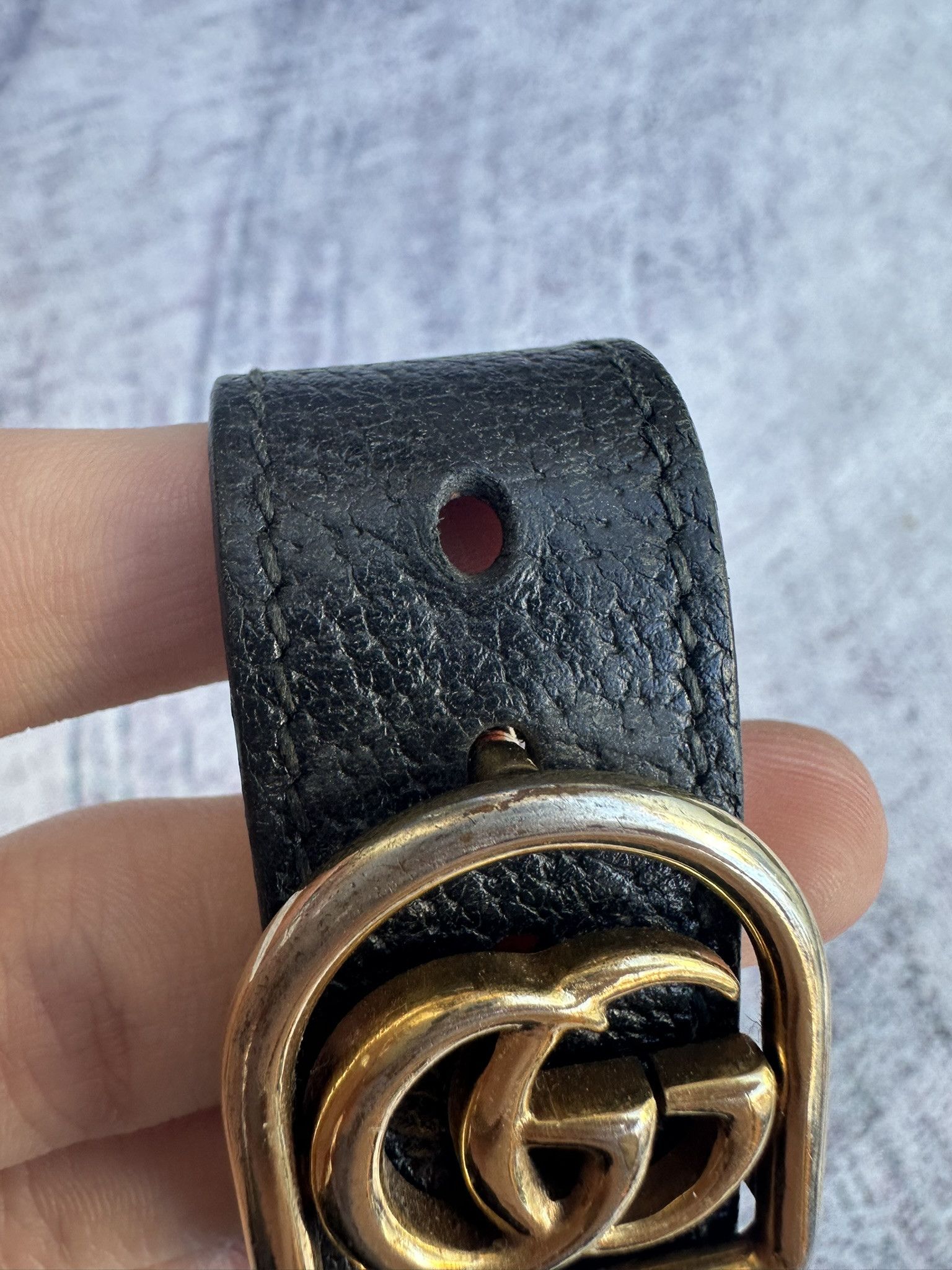 Gucci Gucci Bracelet Wrap GG Marmont Logo Black Leather Size ONE SIZE - 13 Thumbnail