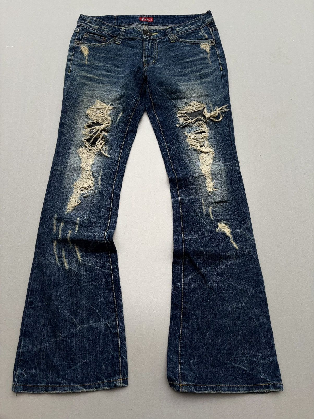 Maraxia distressed flare jeans