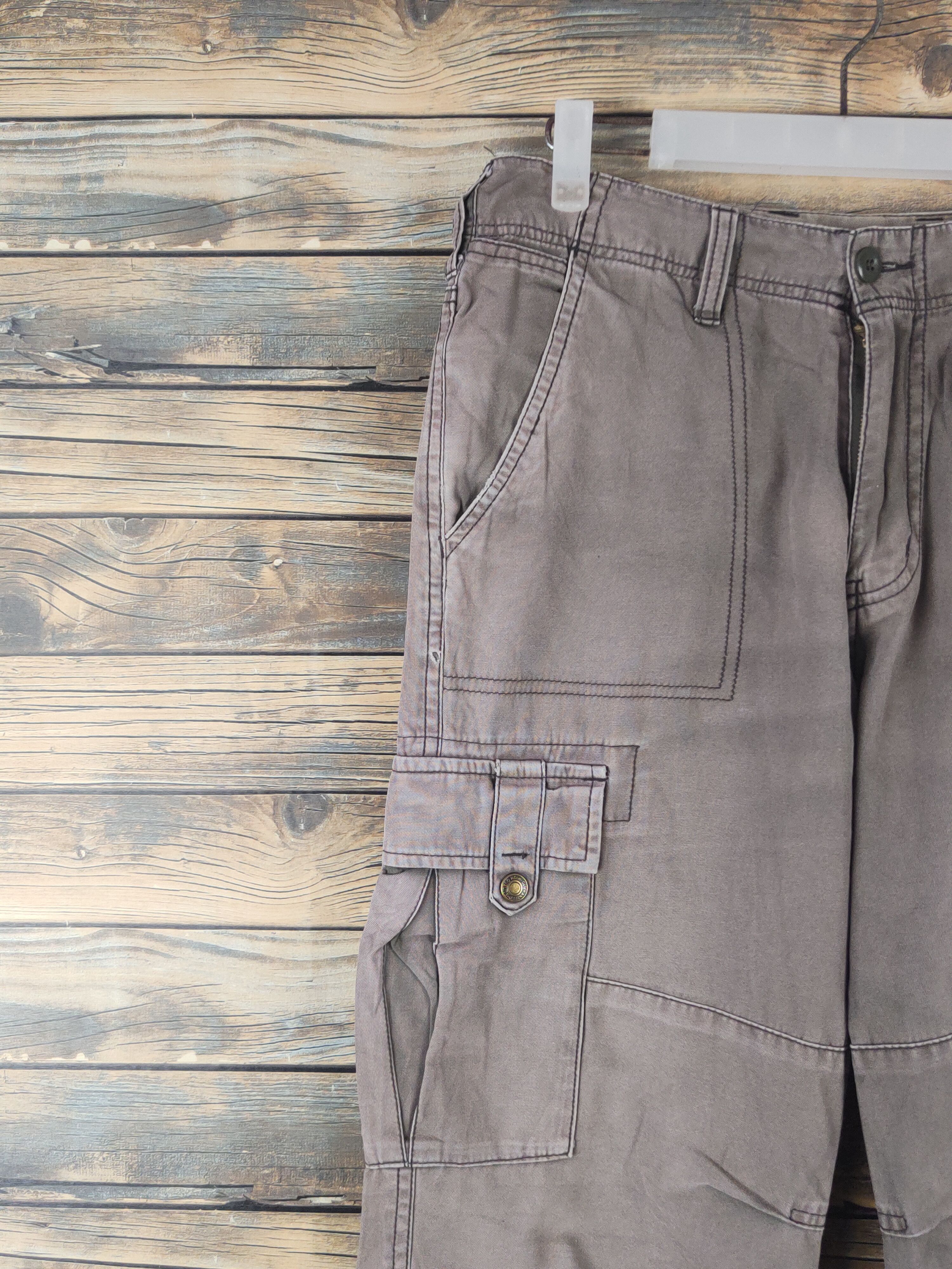 Japanese Brand DL Japanese Brand Brown Faded Multipocket Cargo Pants #1644 Size US 30 / EU 46 - 3 Thumbnail