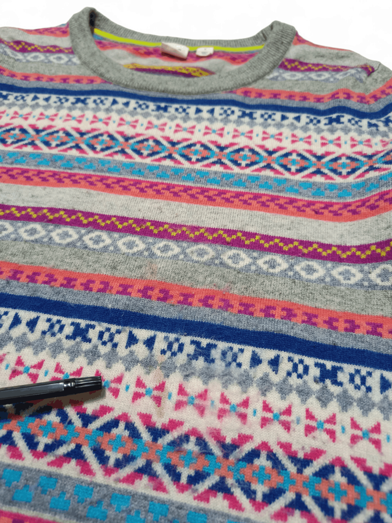 Gap Vintage GAP Women's Ethnic Stiped Motifs Knit Sweater Size S / US 4 / IT 40 - 9 Thumbnail