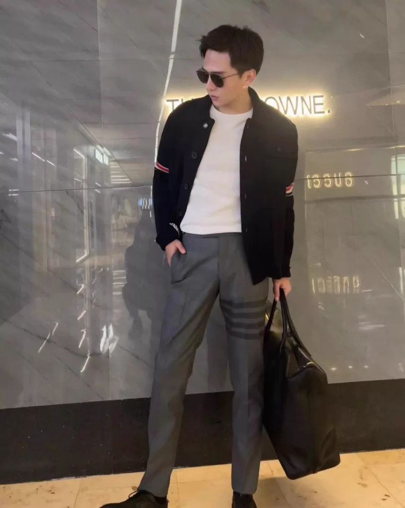 Thom Browne Thom Browne Gray 4-Bar Stripe OS Wool Trousers Size US 30 / EU 46 - 5 Thumbnail