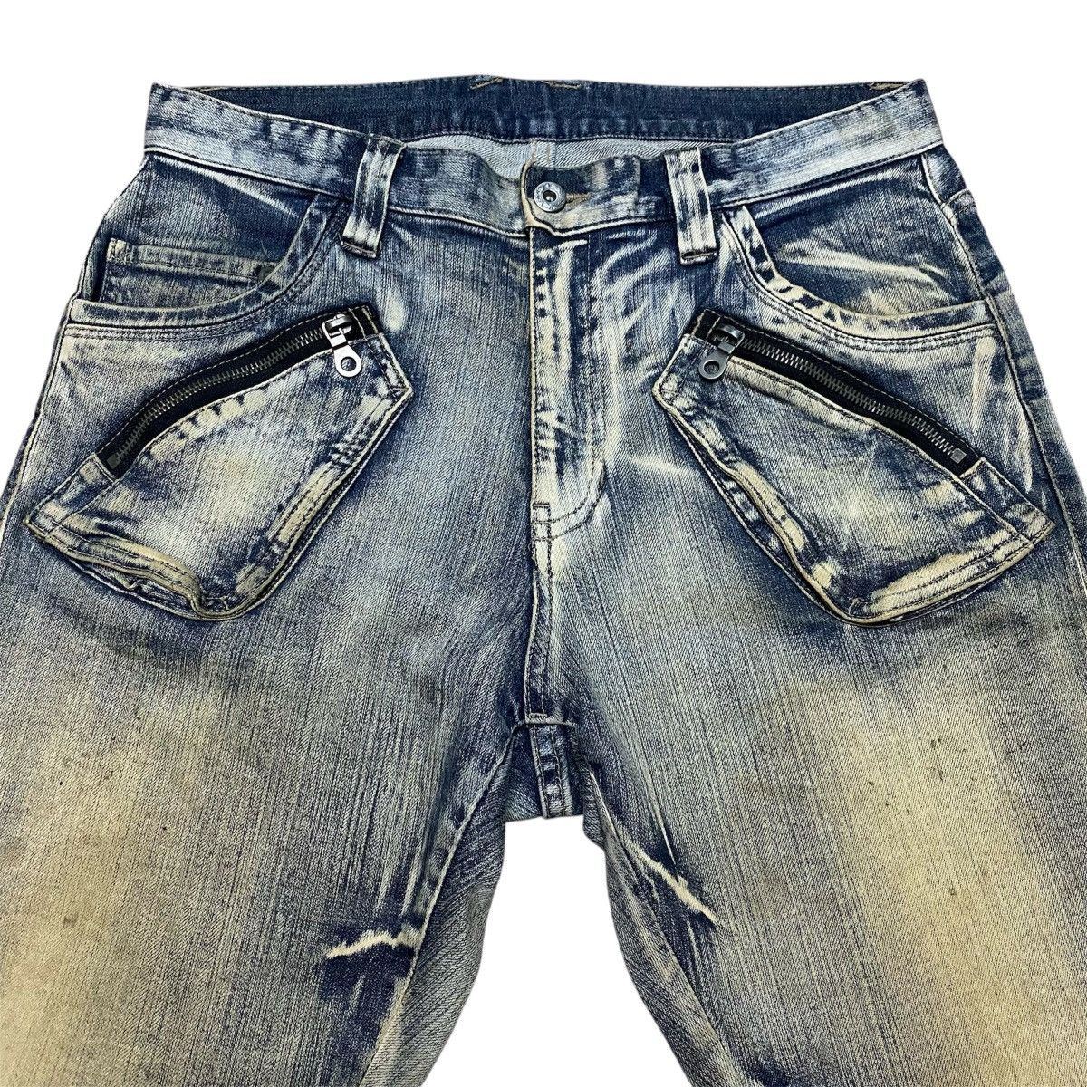 PPFM Rare‼️🔥Vintage PPFM Curved Leg Bondage Denim Pant Size US 32 / EU 48 - 5 Thumbnail